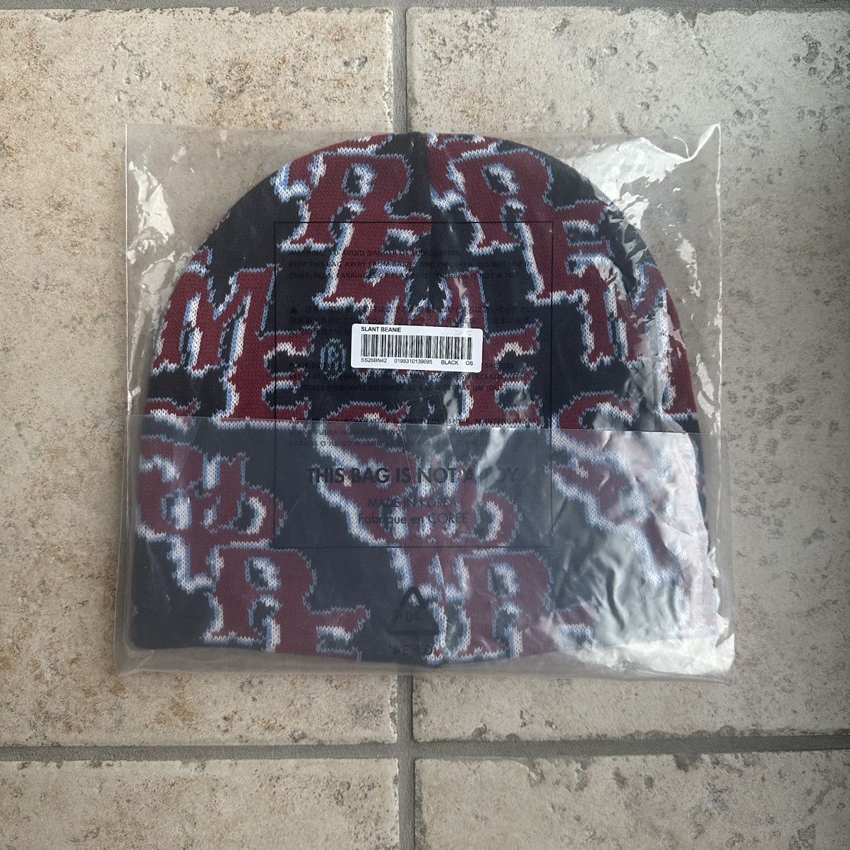Supreme Supreme Slanted Gothic Outline Beanie (Art Dealer) Black Size ONE SIZE - 2 Thumbnail