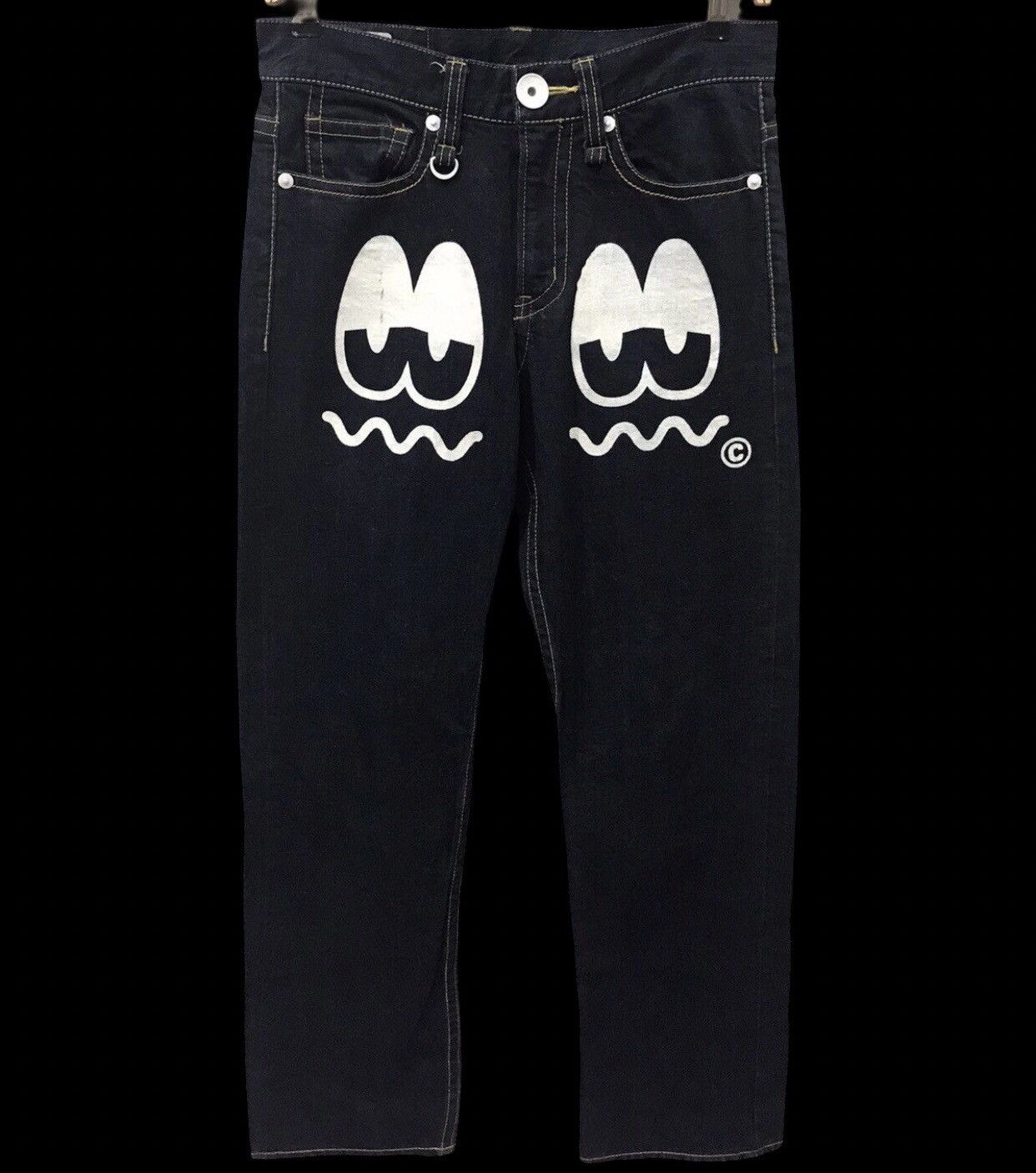 Japanese Brand CO&LU Japan Hysteric Twin Eyes Big Print Denim Size US 30 / EU 46 - 1 Thumbnail