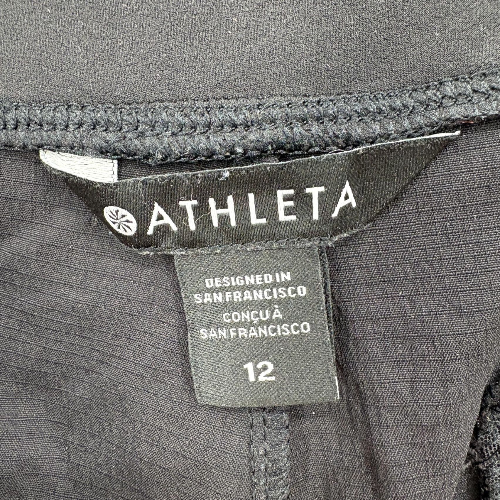 Athleta Athleta Trekkie North High Rise Jogger Pants Womens 12 Black Ripstop Taper Gym Size 34" / US 12 / IT 48 - 4 Thumbnail