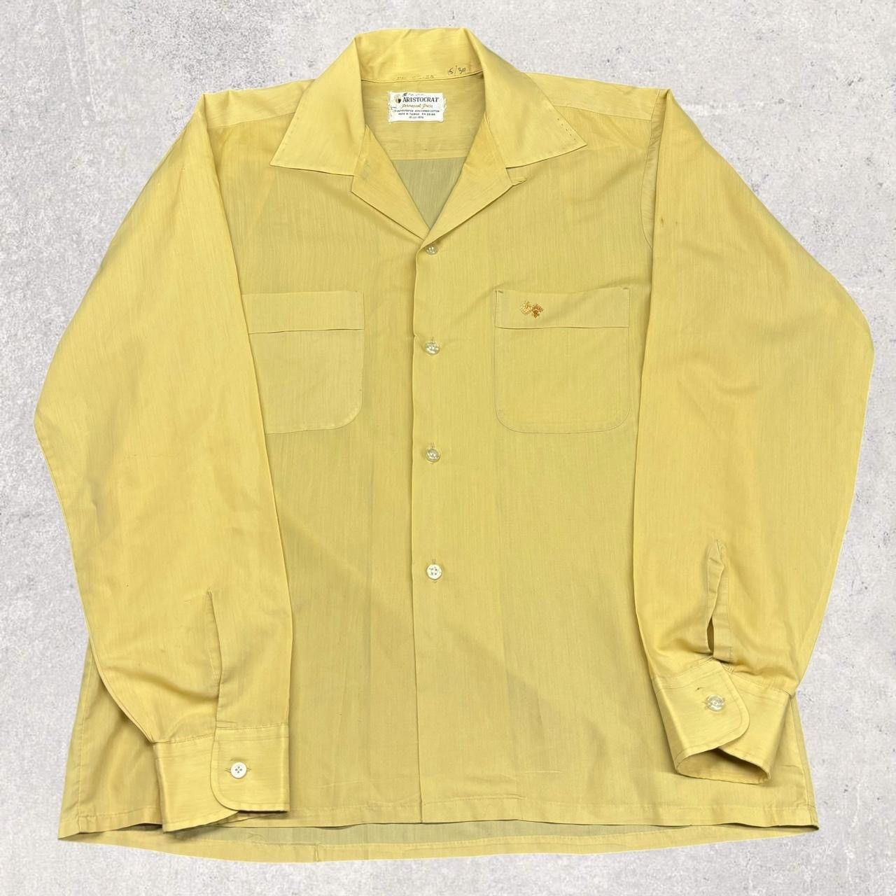 Vintage 1970s Vintage Yellow Longsleeve Button Up Shirt Size US M / EU 48-50 / 2 - 1 Thumbnail