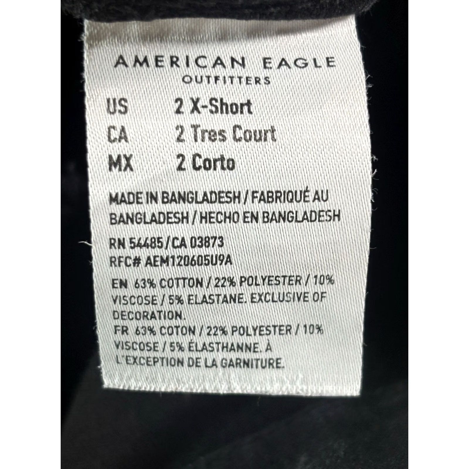 American Eagle Outfitters VINTAGE? No. American Eagle The Dream Jean Black Denim Jegging - The Dream Jean Slim Fit 2 X-Short High-Rise? Size 26" / US 2 / IT 38 - 4 Thumbnail