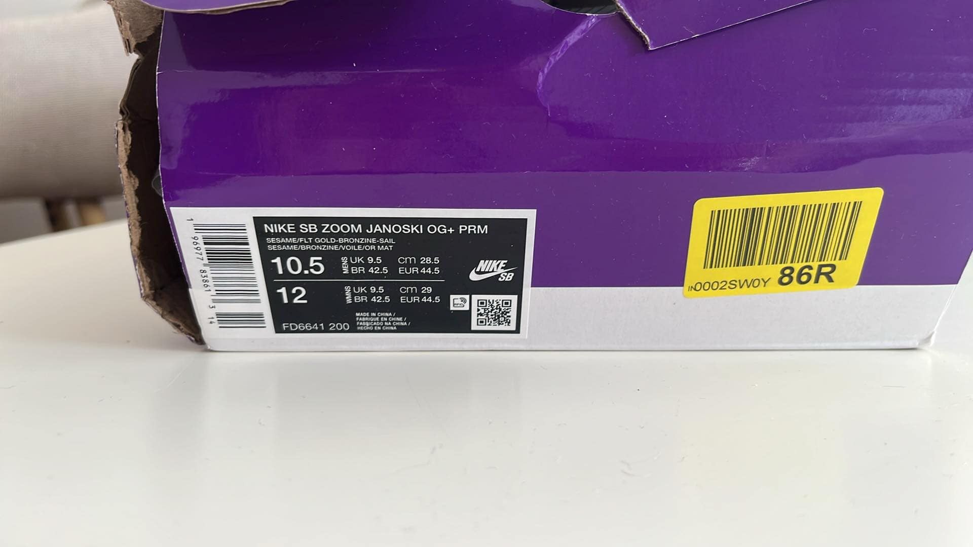 Nike Nike SB Zoom Janoski OG+ Premium Sesame Size US 10.5 / EU 43-44 - 10 Thumbnail