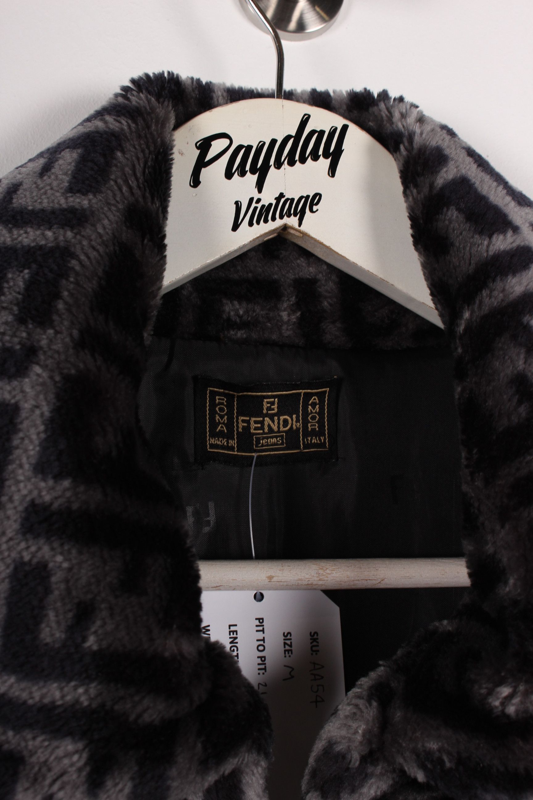 Fendi 90's Fendi Womens Monogram Faux Fur Fleece Size M / US 6-8 / IT 42-44 - 4 Thumbnail