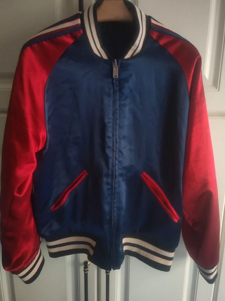 Gucci Gucci Red and blue silk side logo double-sided jacket 2503- Size US M / EU 48-50 / 2 - 1 Thumbnail
