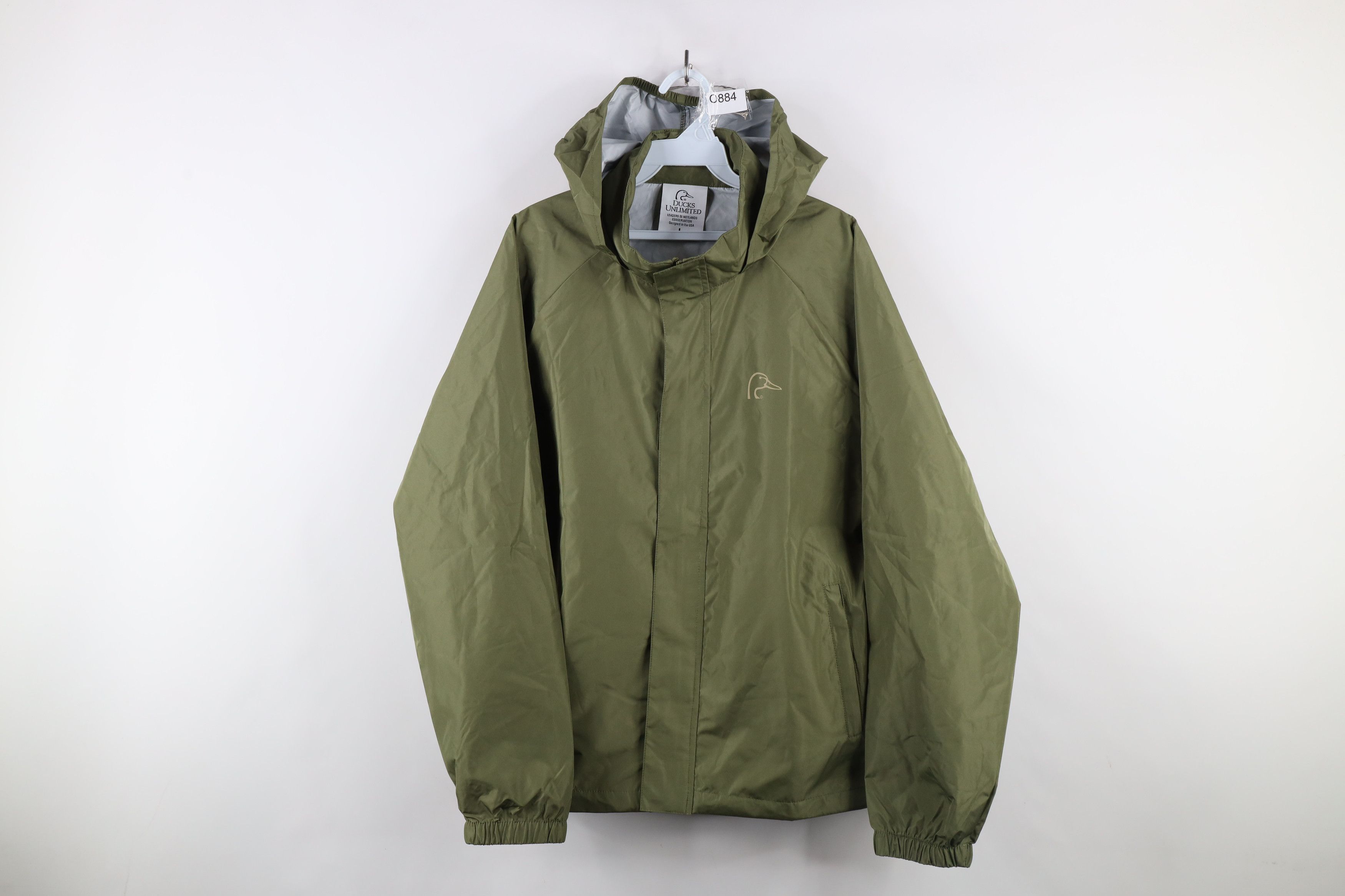 Vintage Vintage Ducks Unlimited Waterproof Hooded Rain Jacket Green Size US L / EU 52-54 / 3 - 1 Thumbnail