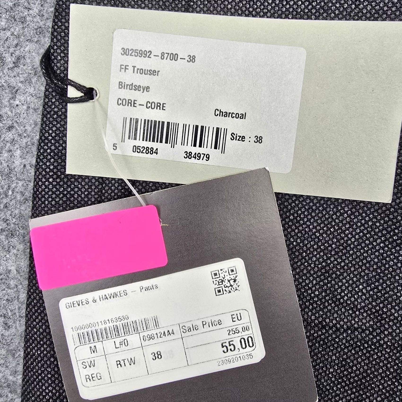 Gieves & Hawkes Gieves & Hawkes Pants Mens 38x34 Gray Birdseye Wool Dress Trousers Lined Office Size US 38 / EU 54 - 4 Thumbnail