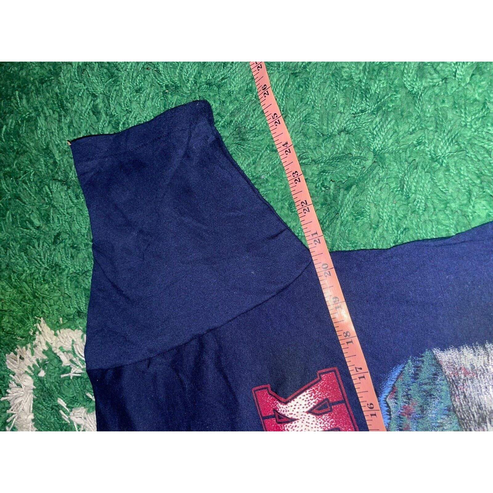 Jerzees Vintage New York Wolf Shirt Empire State Nature Blue 90s L Size US L / EU 52-54 / 3 - 12 Thumbnail