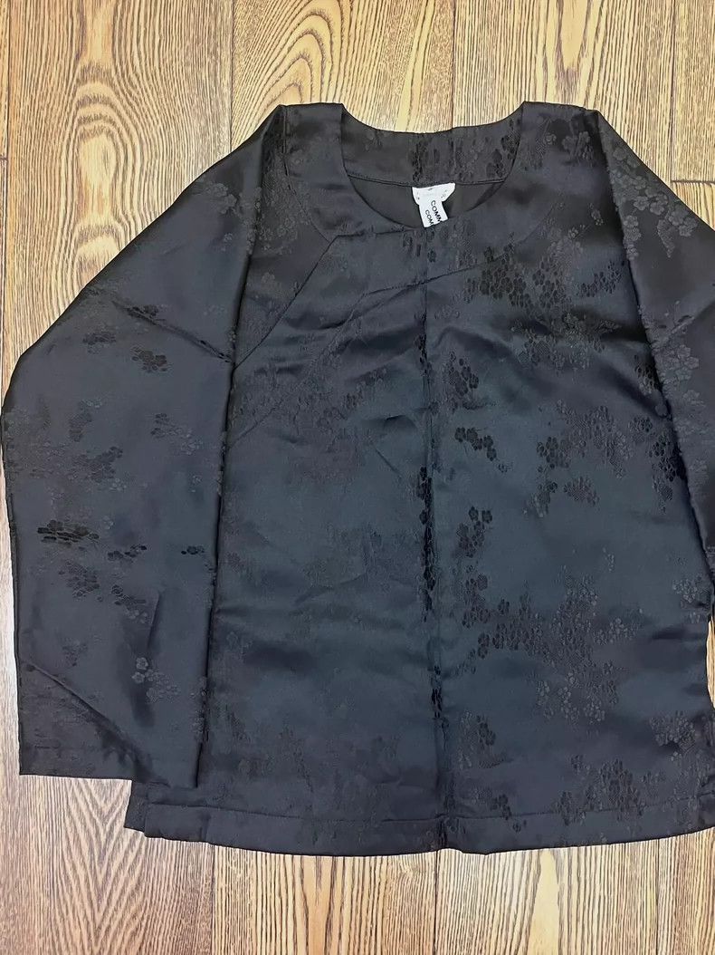 Comme des Garcons Comme Des Garcons Black embroidered Chinese top Size S / US 4 / IT 40 - 1 Thumbnail