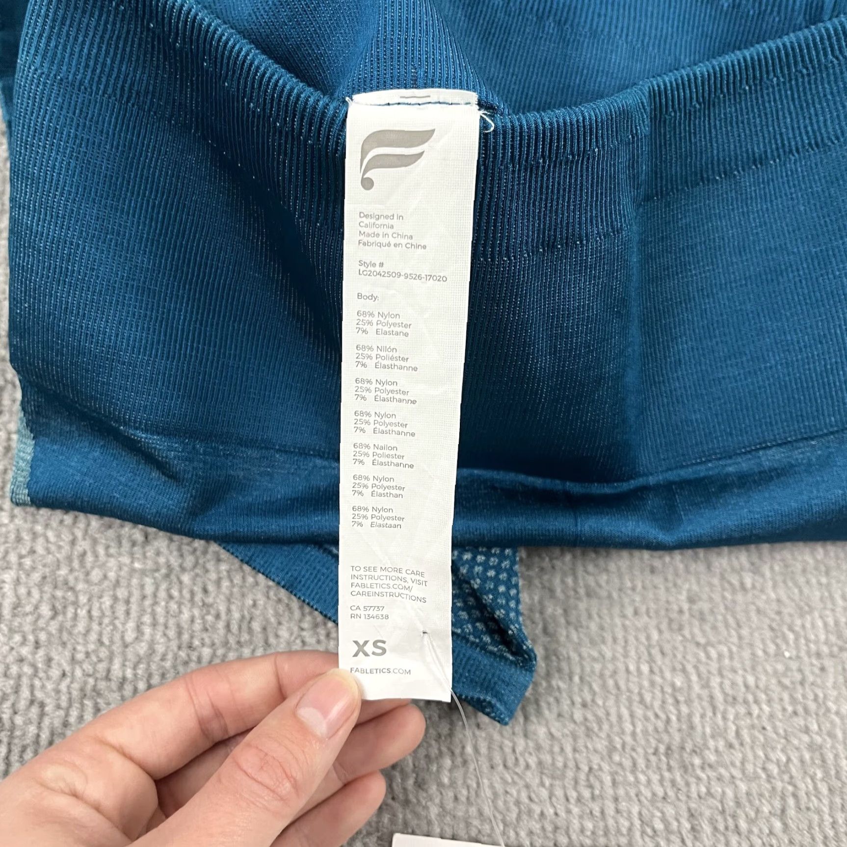 Fabletics FABLETICS Leggings Womens XS High Waisted Seamless Dot Blue Gym Yoga NEW Size 26" / US 2 / IT 38 - 3 Thumbnail