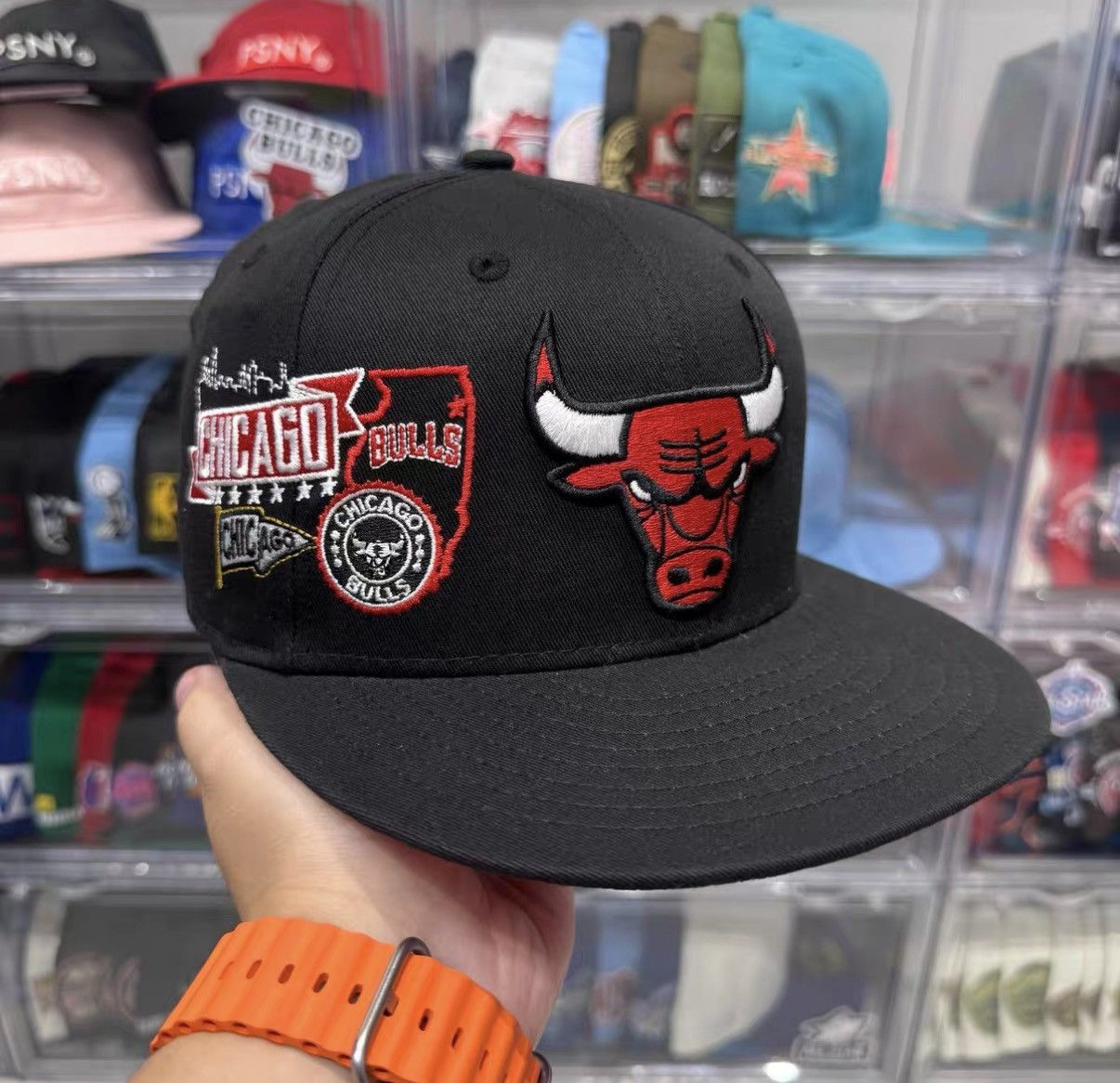 New Era New Era NBA Chicago Bulls Multi-Logo Baseball Cap J32 Size ONE SIZE - 1 Thumbnail
