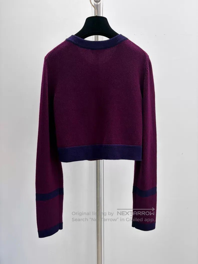 Chanel Chanel Handicraft Workshop Short Purple Cashmere Knitwear Size XS / US 0-2 / IT 36-38 - 2 Thumbnail