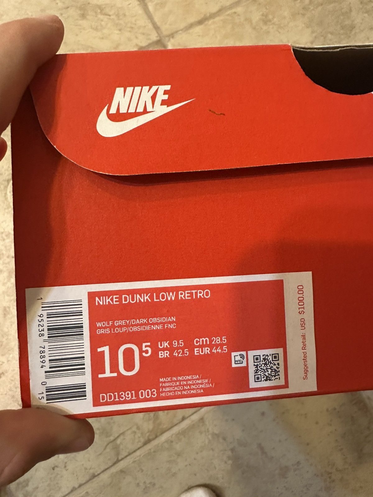 Nike nike dunk georgetown BRAND new DS sz 10.5 Size US 10.5 / EU 43-44 - 6 Thumbnail