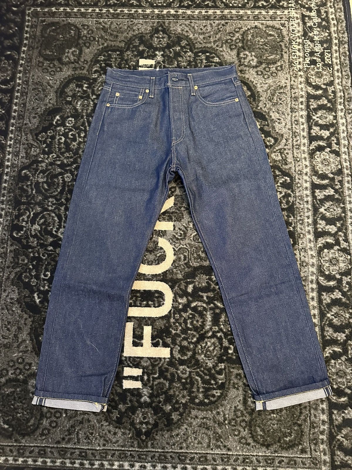 Levi's Levis 501 blue tab organic cotton blend Size US 30 / EU 46 - 1 Thumbnail