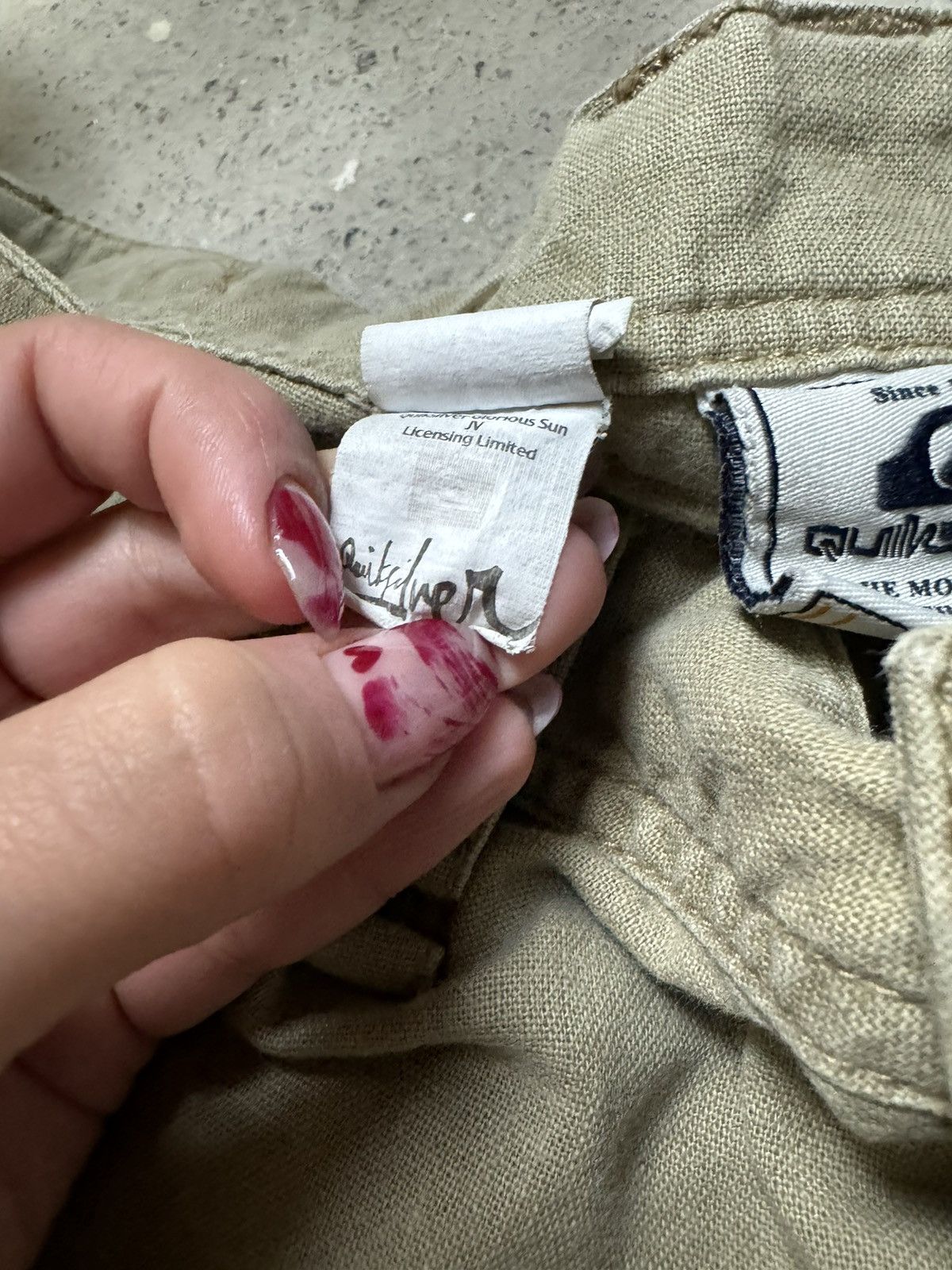 Quiksilver × Vintage Vintage Y2K Quiksilver Baggy Linen Gargo Surf Style Shorts Size US 34 / EU 50 - 8 Thumbnail