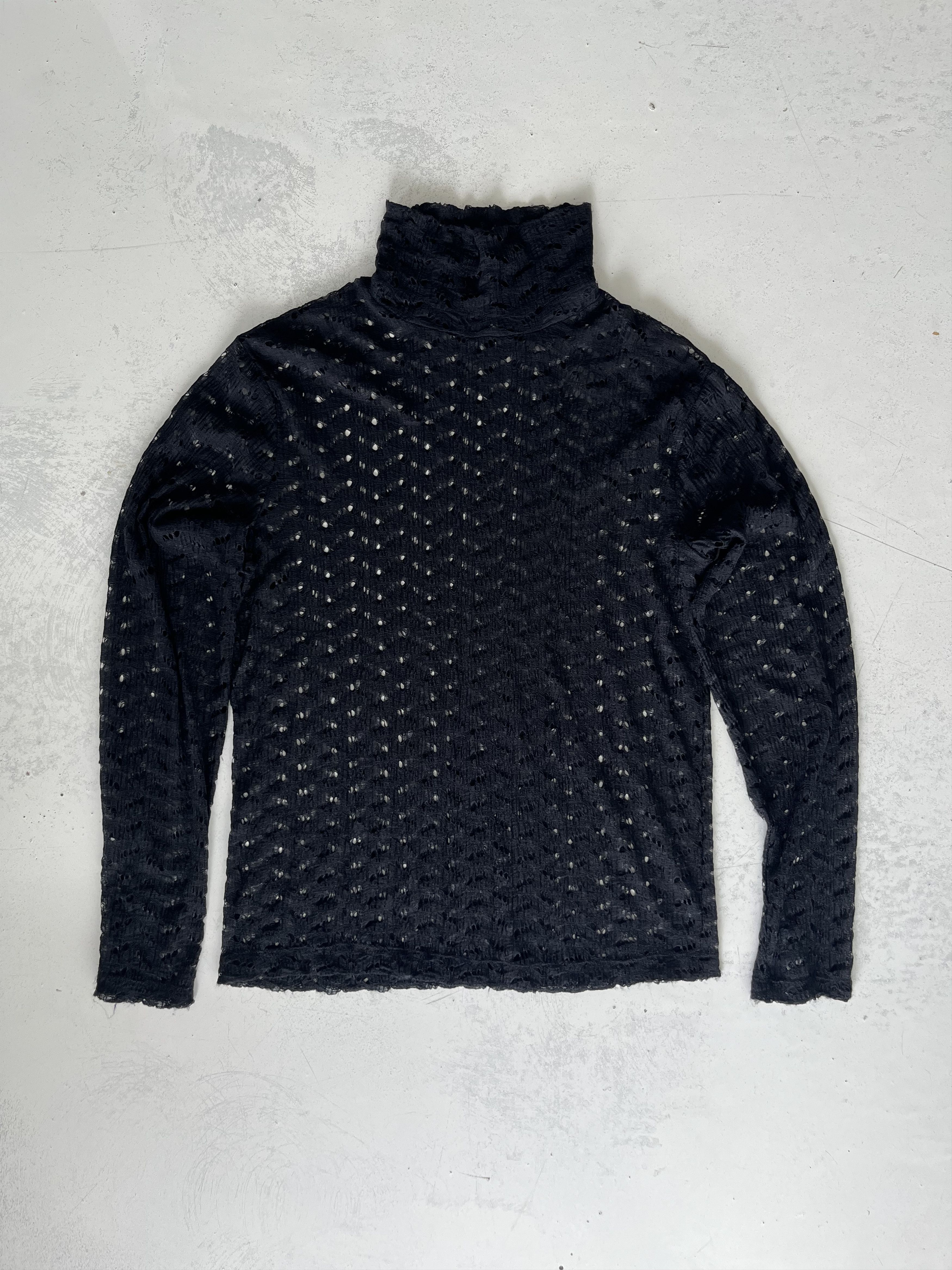 Dries Van Noten Dries Van Noten Open-knit Turtleneck Size US M / EU 48-50 / 2 - 1 Thumbnail