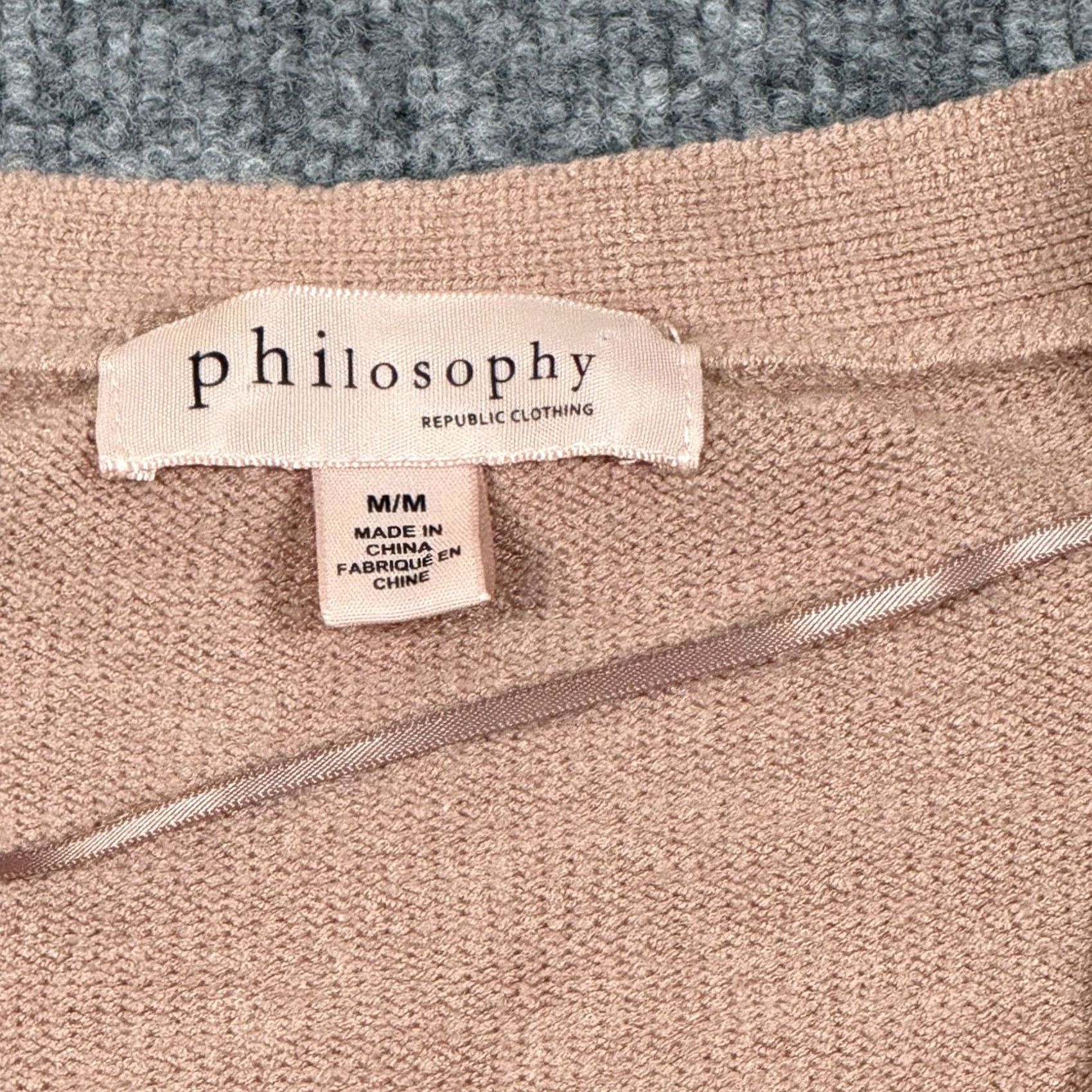 Vintage Philosophy Beige Puff Sleeve Cardigan Women's Knit Button Front Open-Knit M Medium Fall Size M / US 6-8 / IT 42-44 - 2 Thumbnail