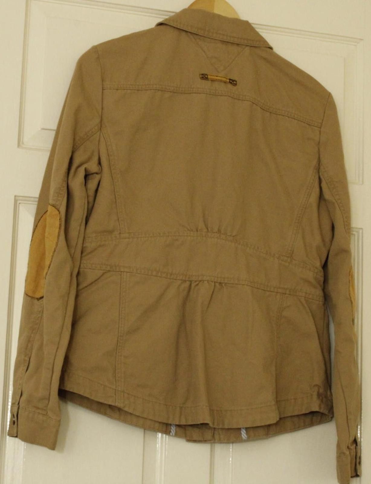 Tommy Hilfiger Beige Tommy Hilfiger Women's Utility Jacket Elbow Patches Size L / US 10 / IT 46 - 2 Thumbnail