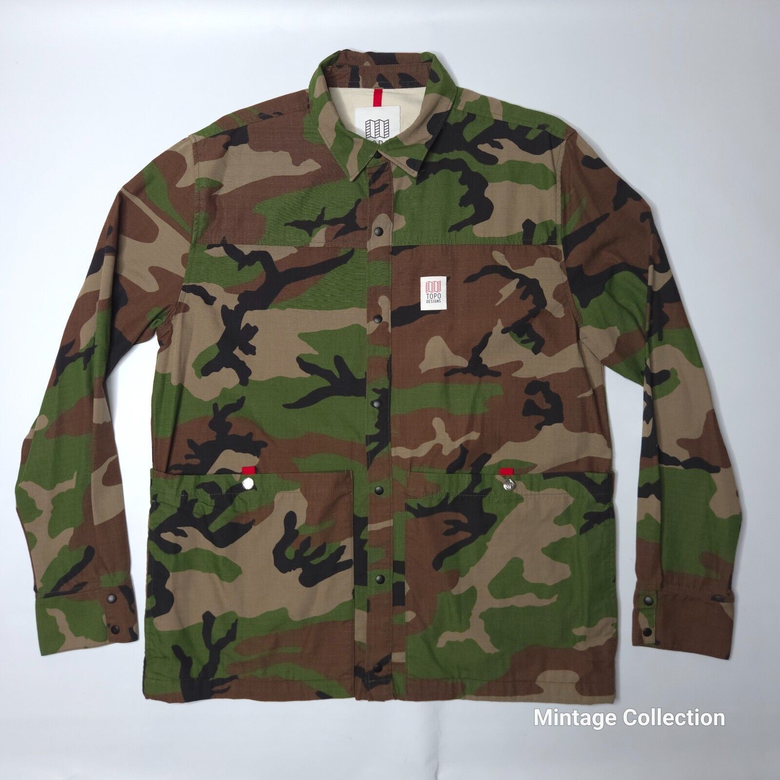 Topo Designs Topo Designs Field Jacket Shirt Military Camo Snap Button L Size US L / EU 52-54 / 3 - 2 Thumbnail