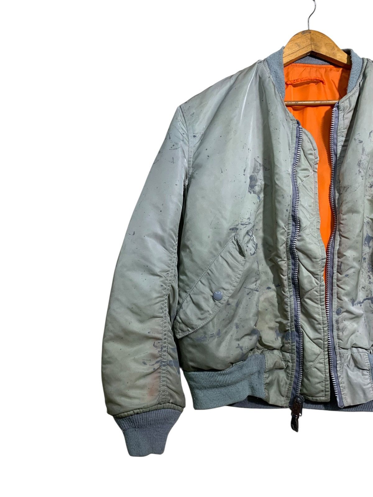 Vintage 🔥VERY WORN VTG 80S MA-1 JACKETS Size US M / EU 48-50 / 2 - 3 Thumbnail