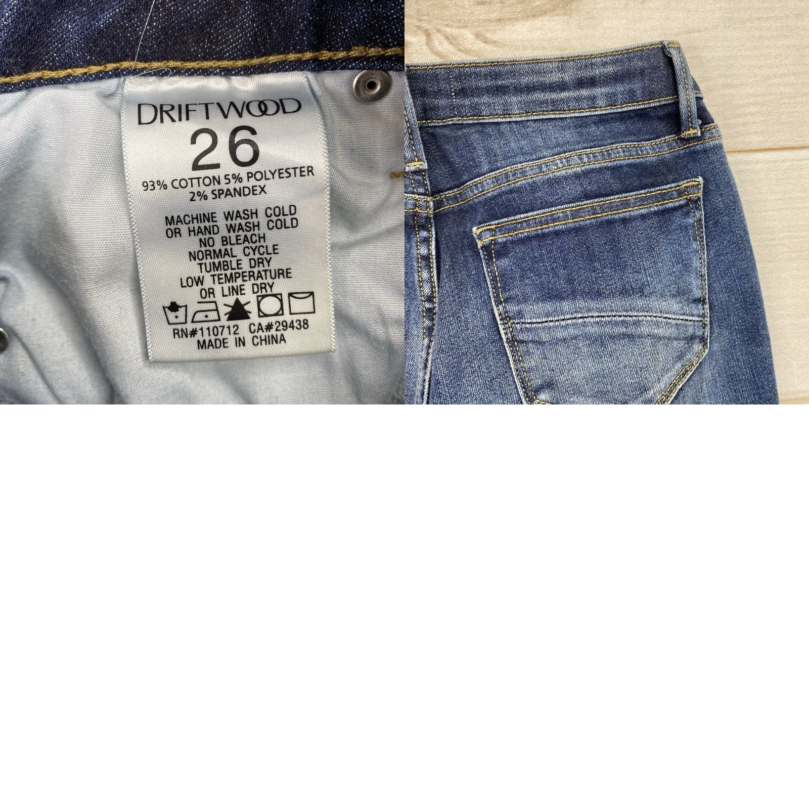 Vintage Driftwood Jackie Jeans Womens Skinny Jeans Denim Dark Wash 26 Stretch High Rise 5-Pocket Blue Cowboy Vintage No N/A Size 26" / US 2 / IT 38 - 9 Thumbnail