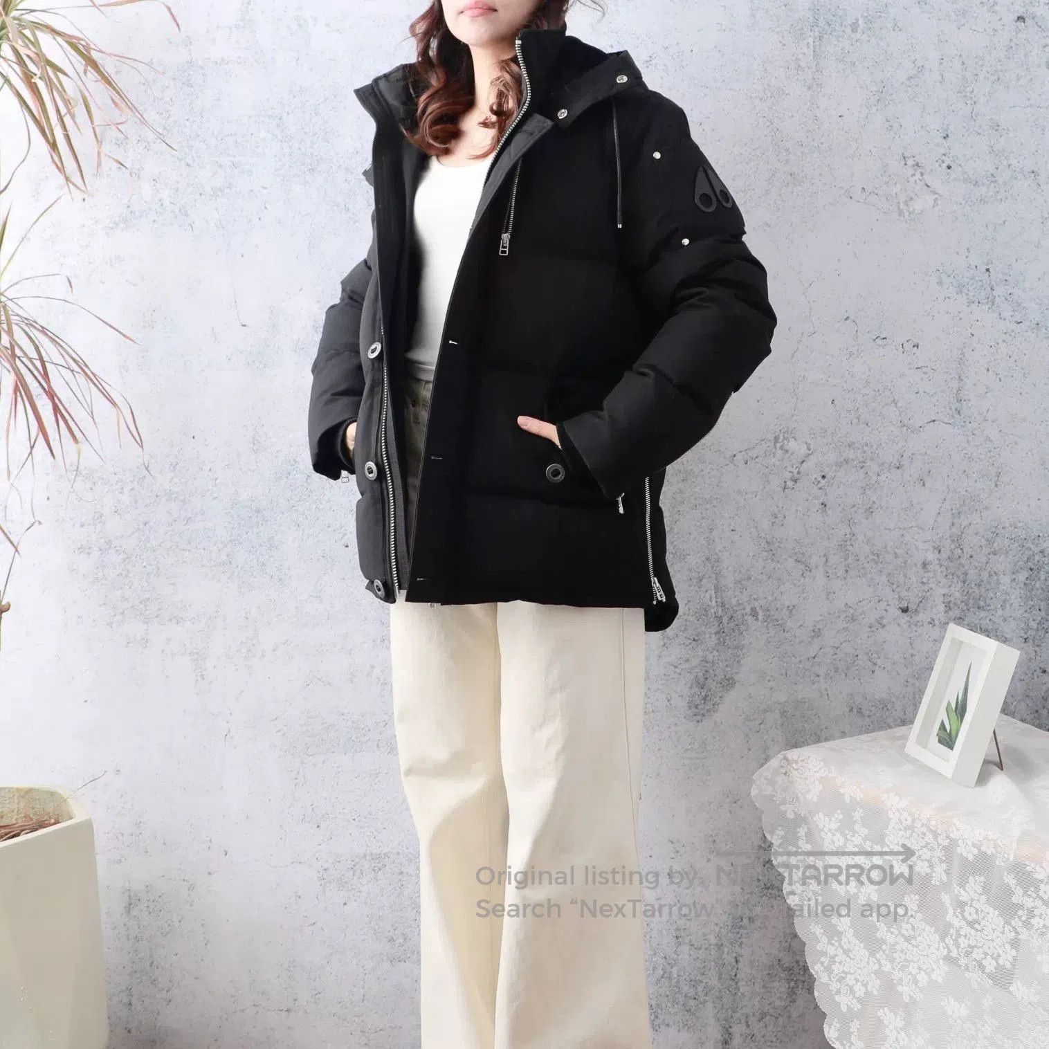 Moose Knuckles MOOSE 3Q Series Black Hooded Down Jacket. Size M / US 6-8 / IT 42-44 - 1 Thumbnail