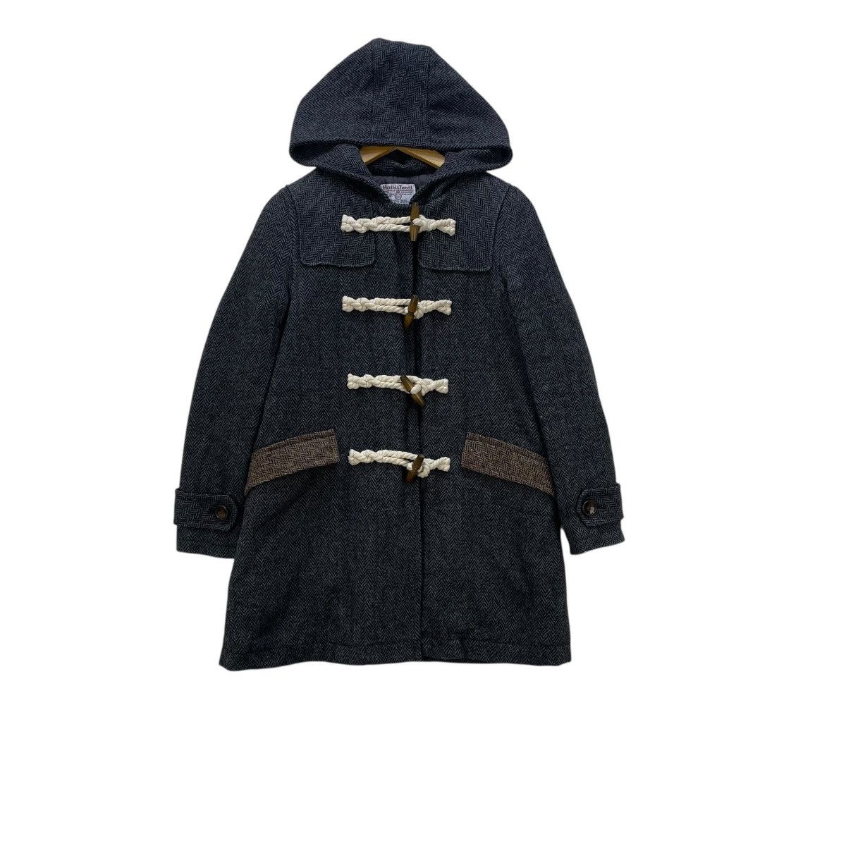Harris Tweed 💥Harris Tweed Balmacaan X Japanese Brand Herringbone Jacket Size M / US 6-8 / IT 42-44 - 1 Thumbnail