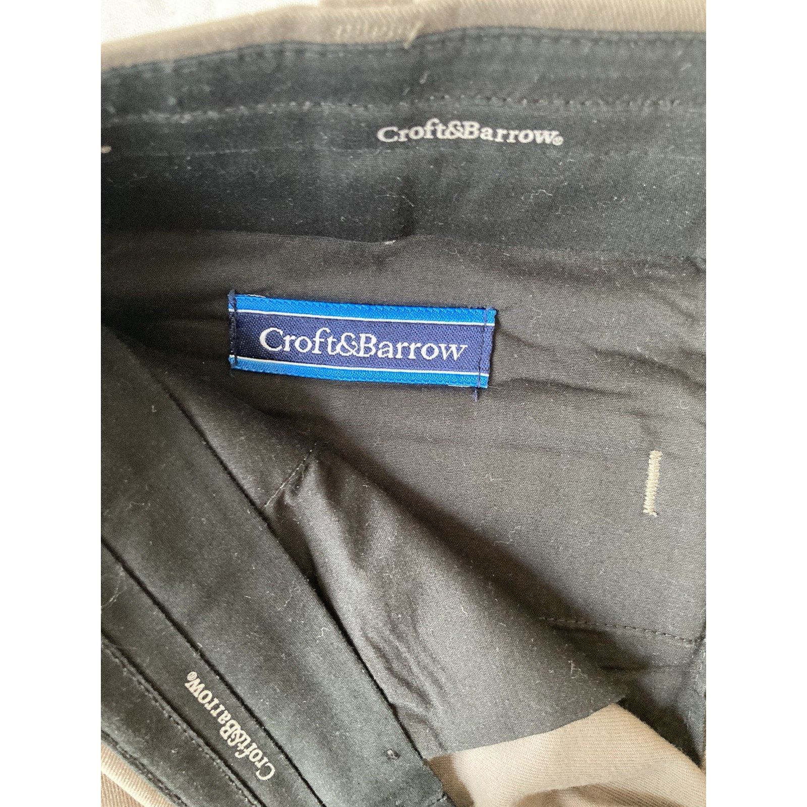 Croft & Barrow Men's Croft & Barrow Business or Work Dress Pants Gray 32x30 Size US 32 / EU 48 - 2 Thumbnail