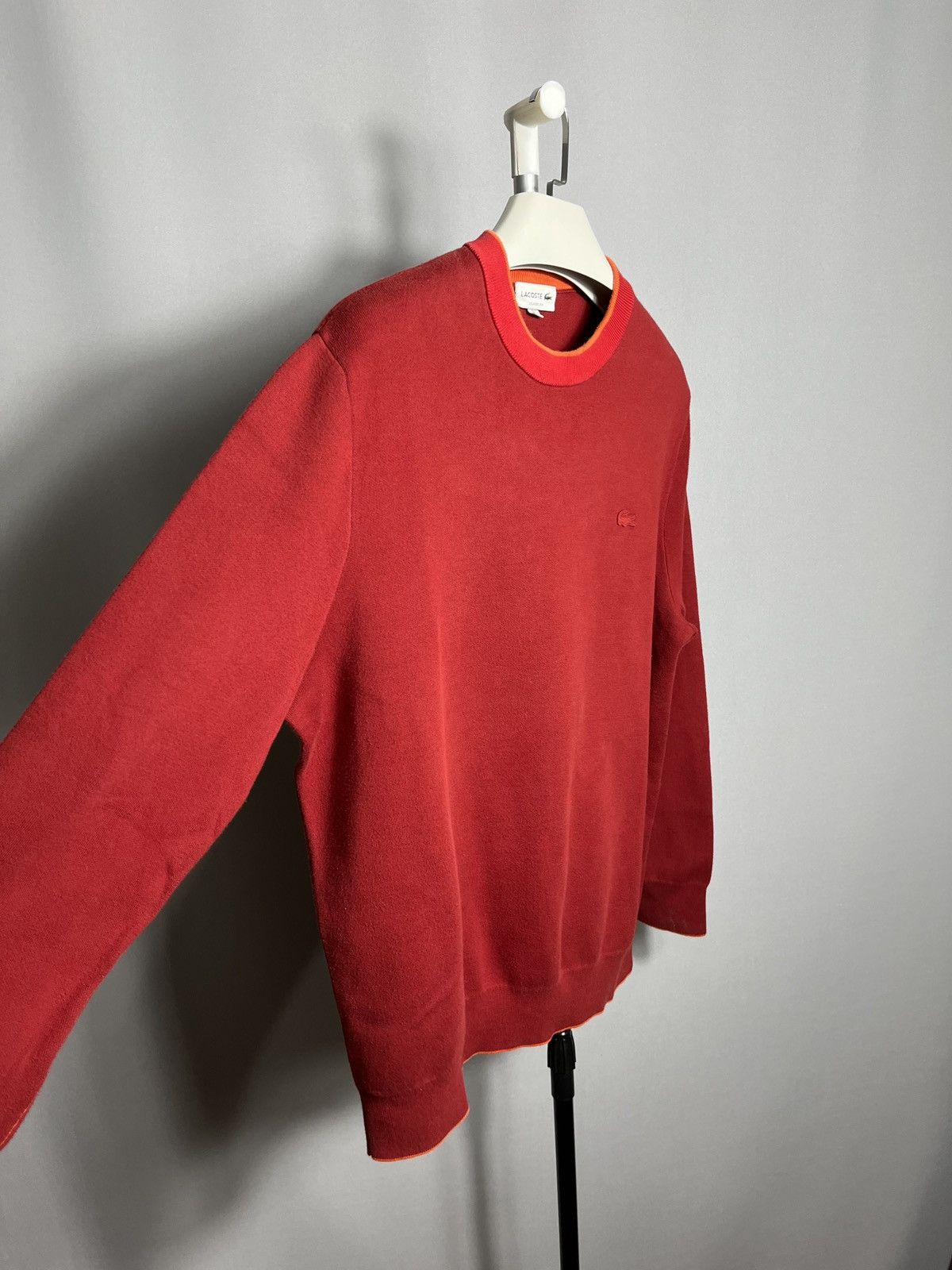 Designer × Lacoste lacoste sweater men red sweatshirt orange long sleeve cotton Size US XXL / EU 58 / 5 - 4 Thumbnail