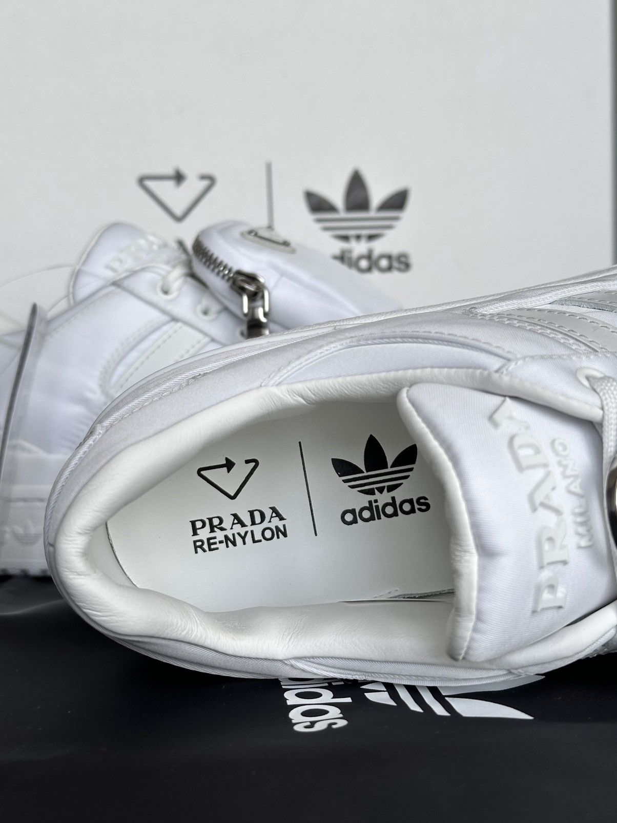 Adidas × Prada Prada Adidas RE-Nylon Forum Low White Sneakers US 6 / 36 Size US 6 / IT 36 - 11 Thumbnail
