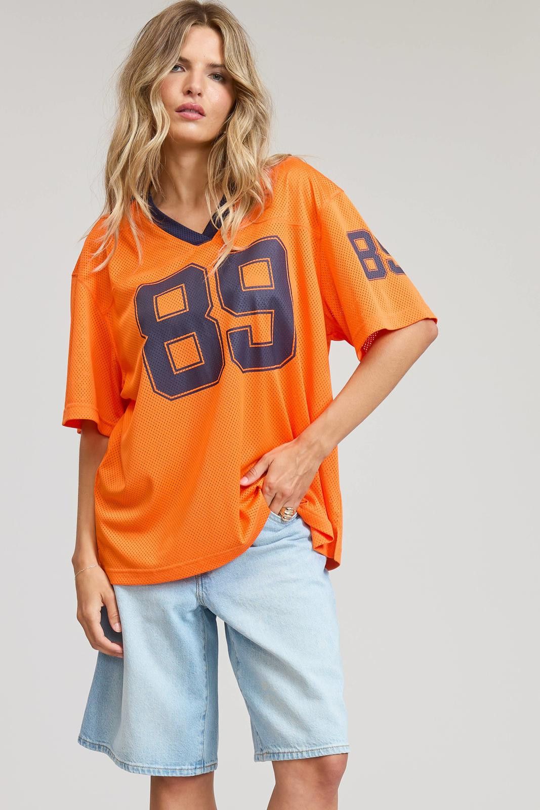 Other V Neck Sporty Jersey Shirt Top With Printed 89 Size S / US 4 / IT 40 - 2 Thumbnail