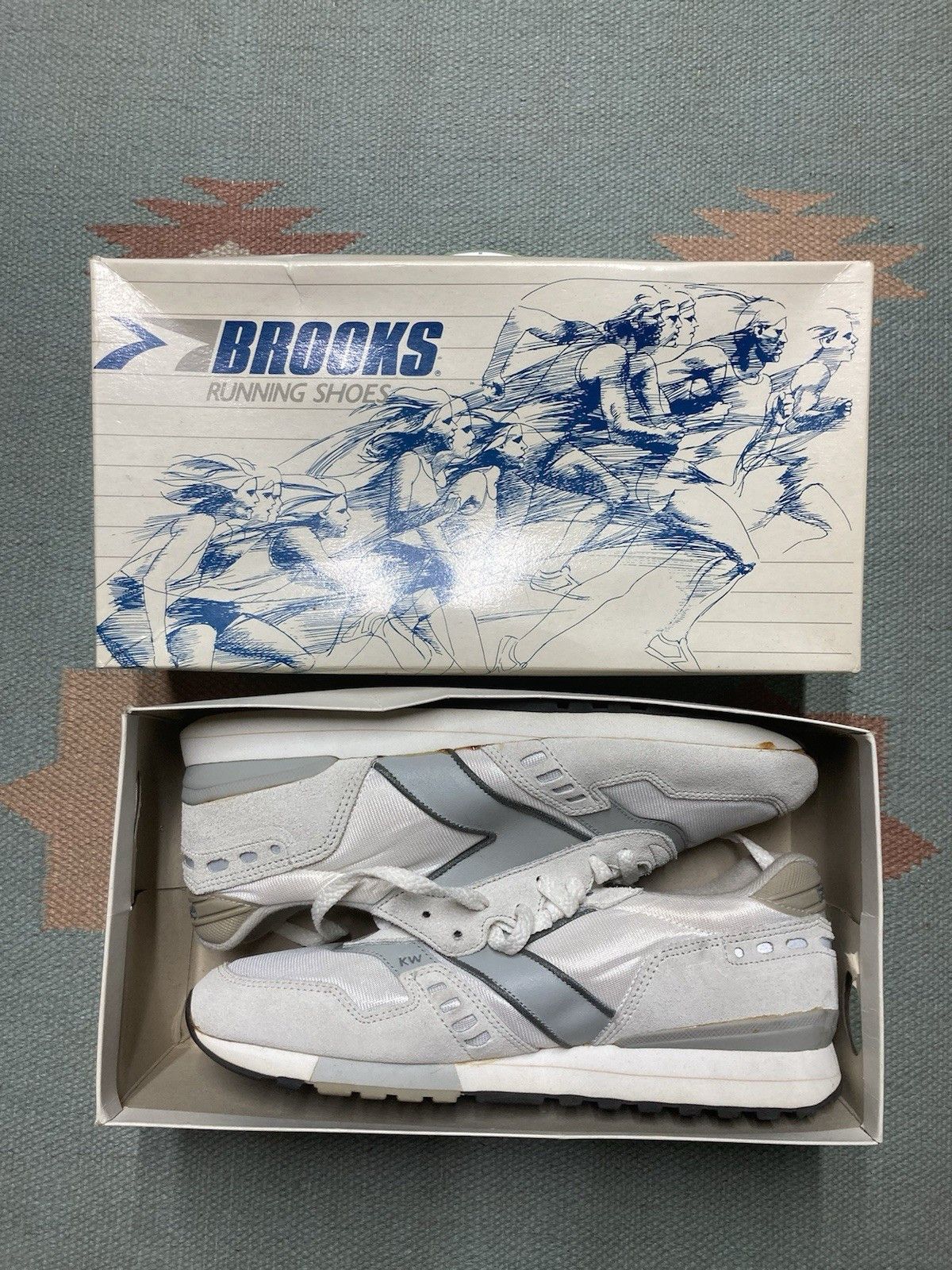 Vintage 1980s brooks running shoes Axiom KW NOS white gray men’s 10 Size US 10 / EU 43 - 1 Thumbnail