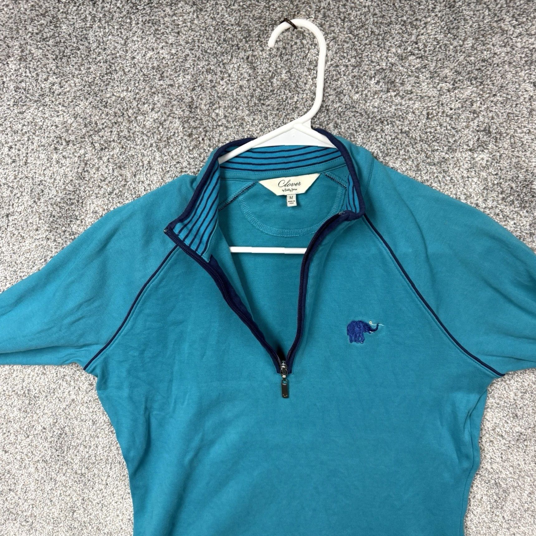 Vintage Bobby Jones Clover Top M 1/4 Zip Pullover Golf Performance Country Club Shirt Women Regular Size M Blue 100% Cotton Size M / US 6-8 / IT 42-44 - 5 Thumbnail