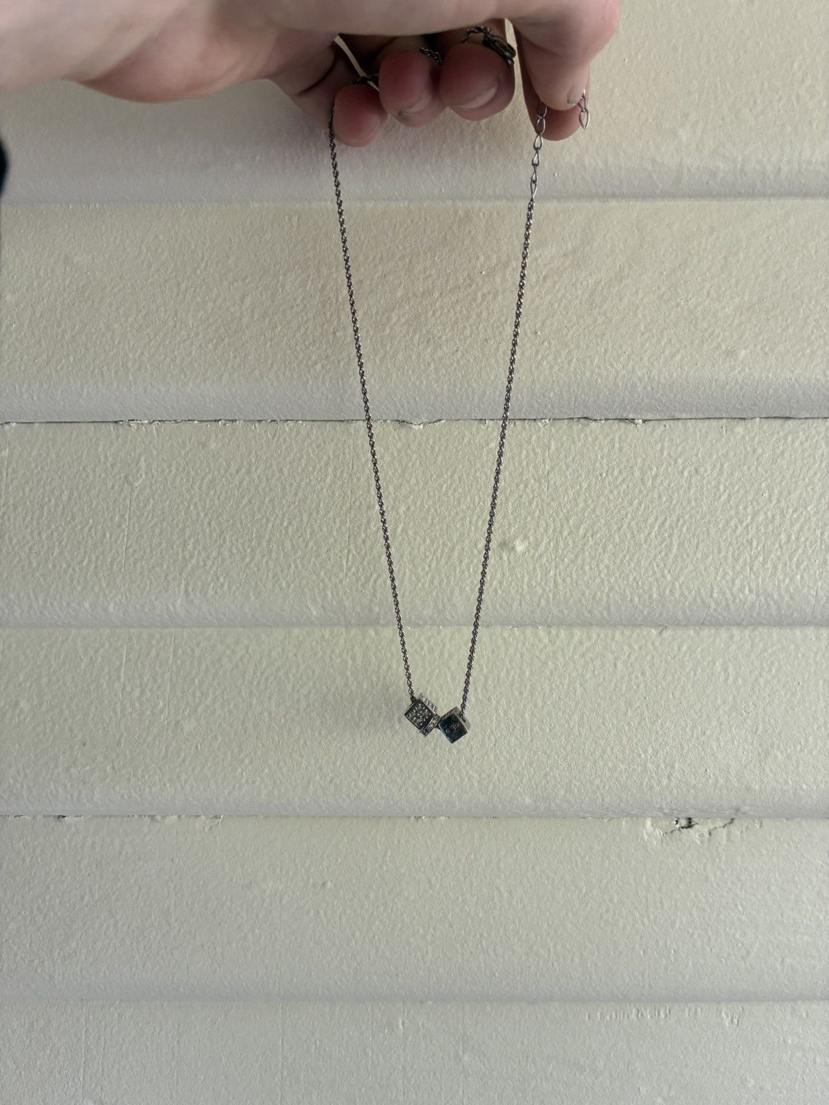 Dior × Hedi Slimane Dior Homme SS05 Microphone Silver Necklace
