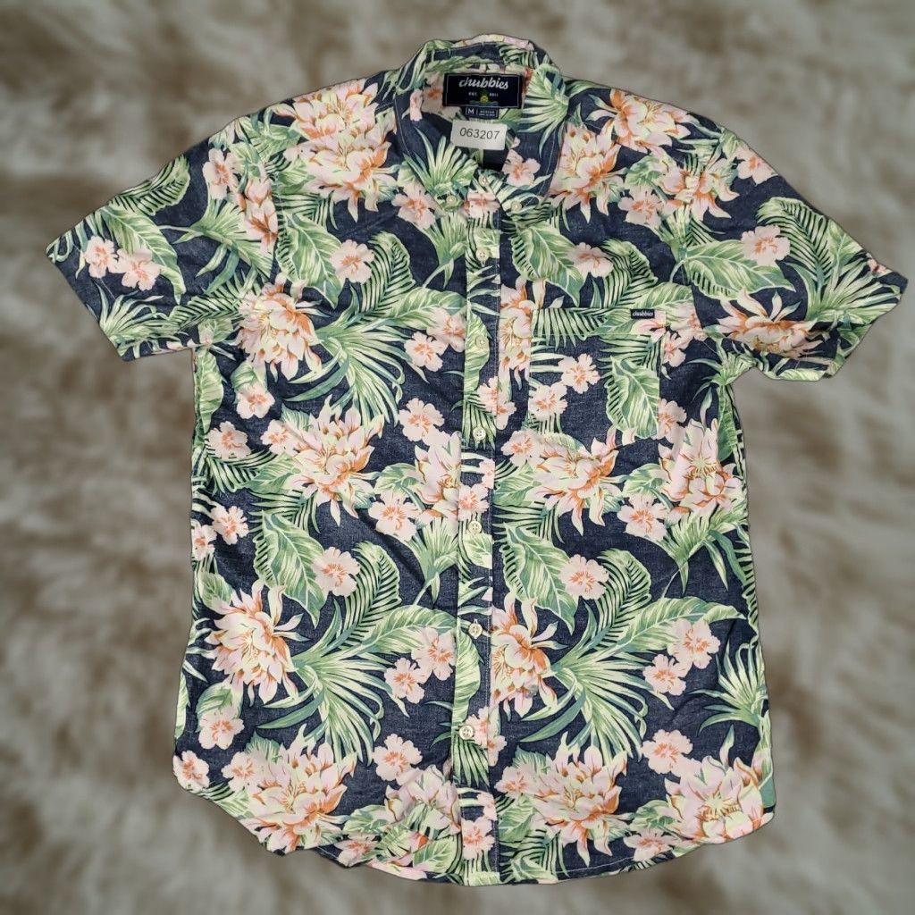 Chubbies Chubbies Shirt Mens Size Medium Blue Floral Button-Up Short Sleeve Casual Classic Hawaiian Patterned Size US M / EU 48-50 / 2 - 1 Thumbnail