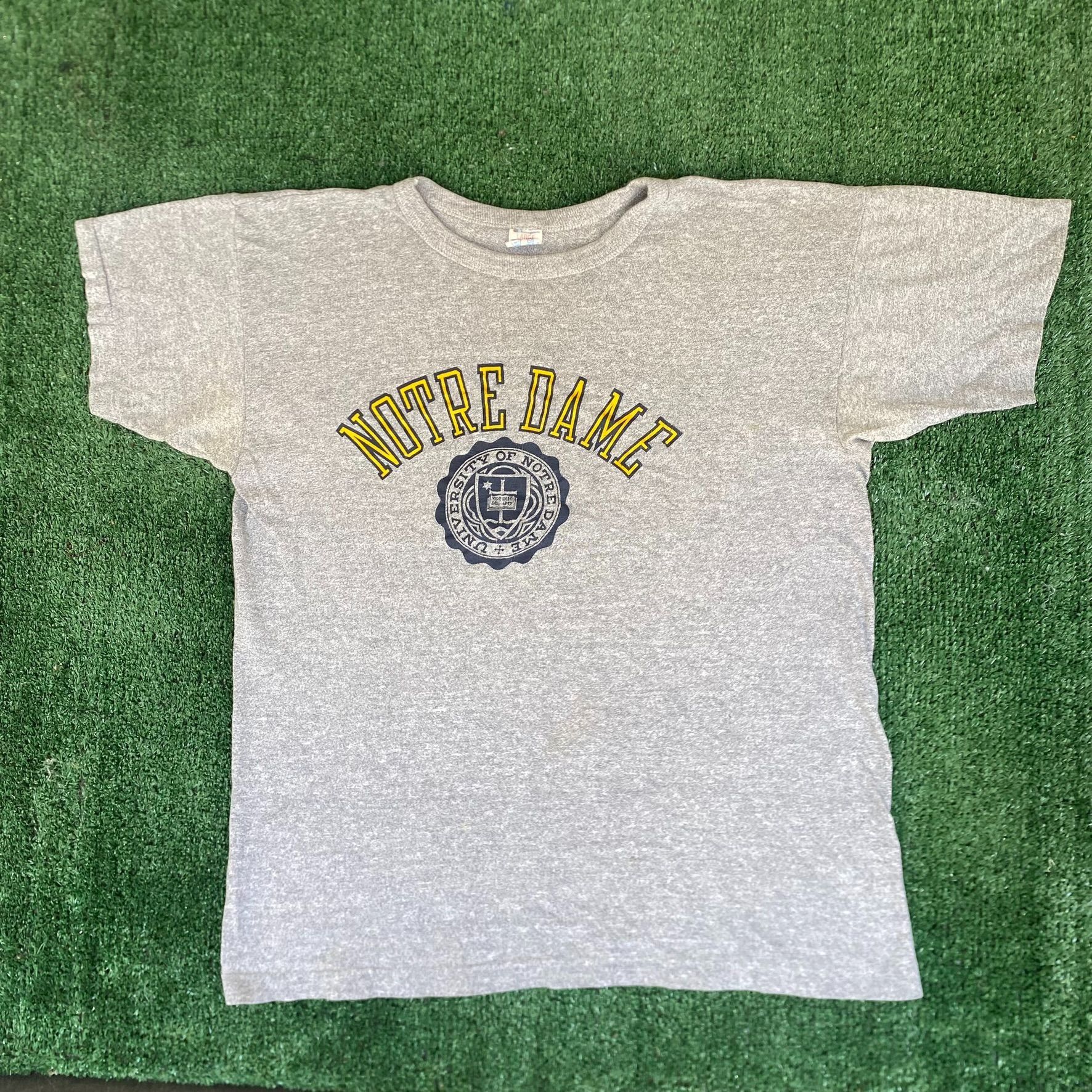 Champion × Vintage Vintage 90s Notre Dame Shirt Champion College University Tee Size US L / EU 52-54 / 3 - 1 Thumbnail