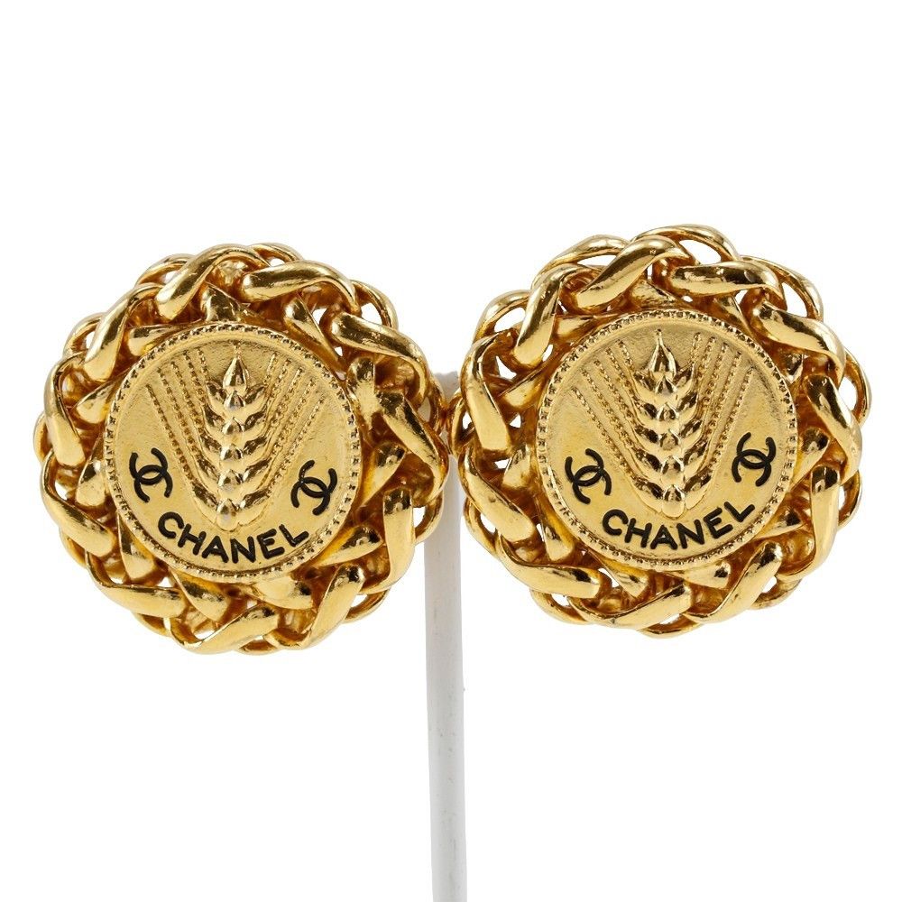 Chanel Chanel Vintage Round CC Clip-On Earrings Metal Size ONE SIZE - 1 Thumbnail