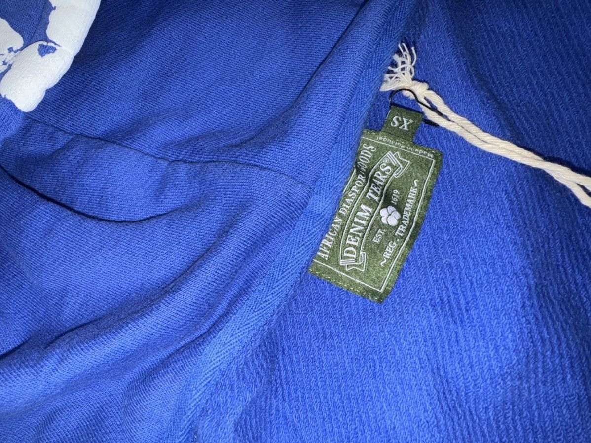 DENIM TEARS DENIM TEARS Royal Blue Cotton Wreath Zip Up - Size XS Size US XS / EU 42 / 0 - 6 Thumbnail
