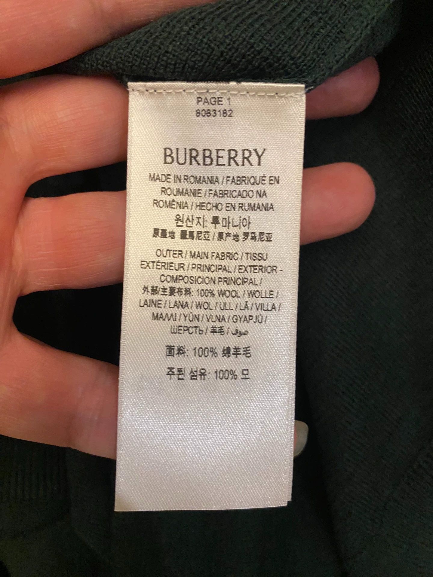 Burberry Burberry 100% Wool Short Sleeve Polo Shirt 8083182 Size US M / EU 48-50 / 2 - 7 Thumbnail