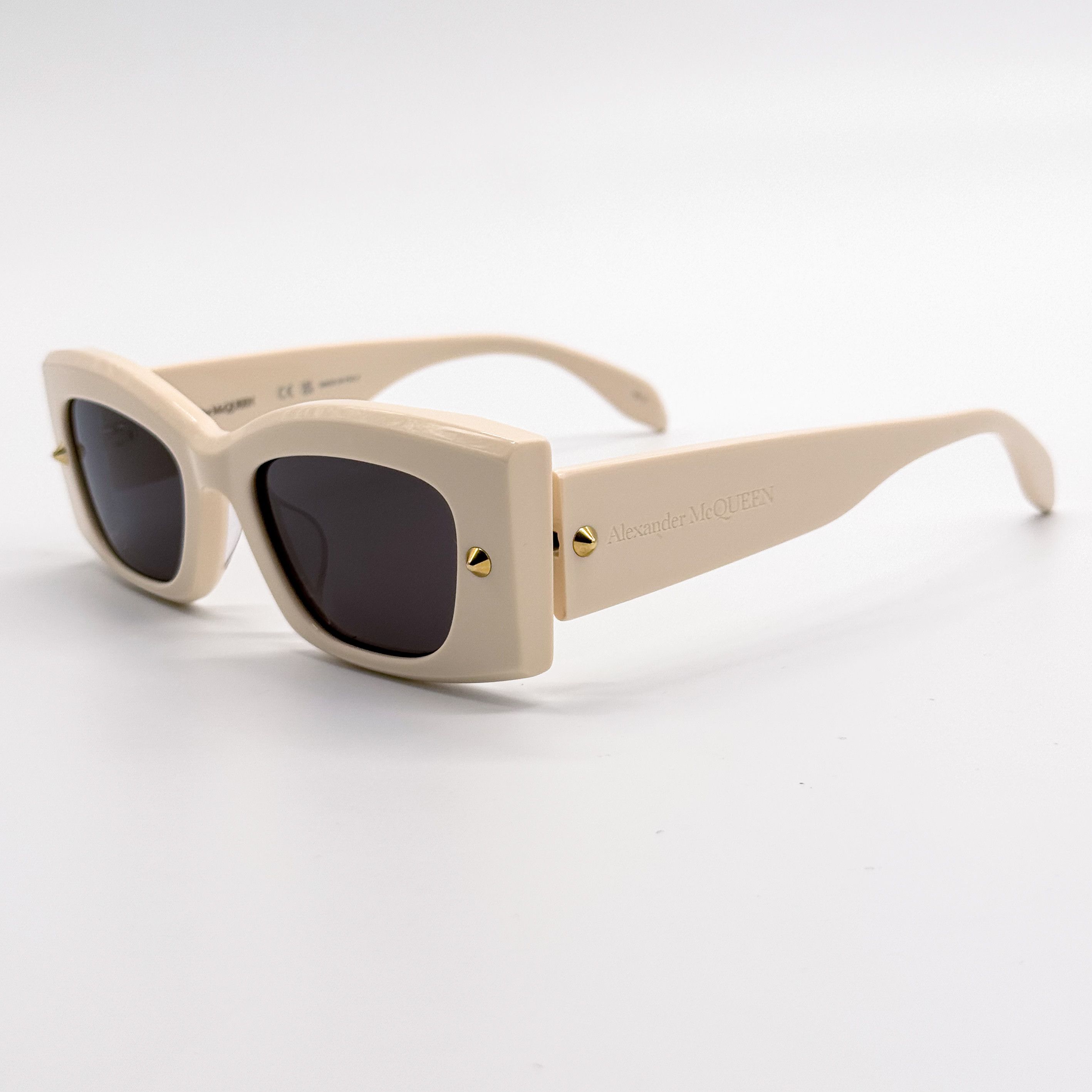 Alexander McQueen NEW ALEXANDER MCQUEEN AM0426S 005 IVORY SUNGLASSES Size ONE SIZE - 5 Thumbnail