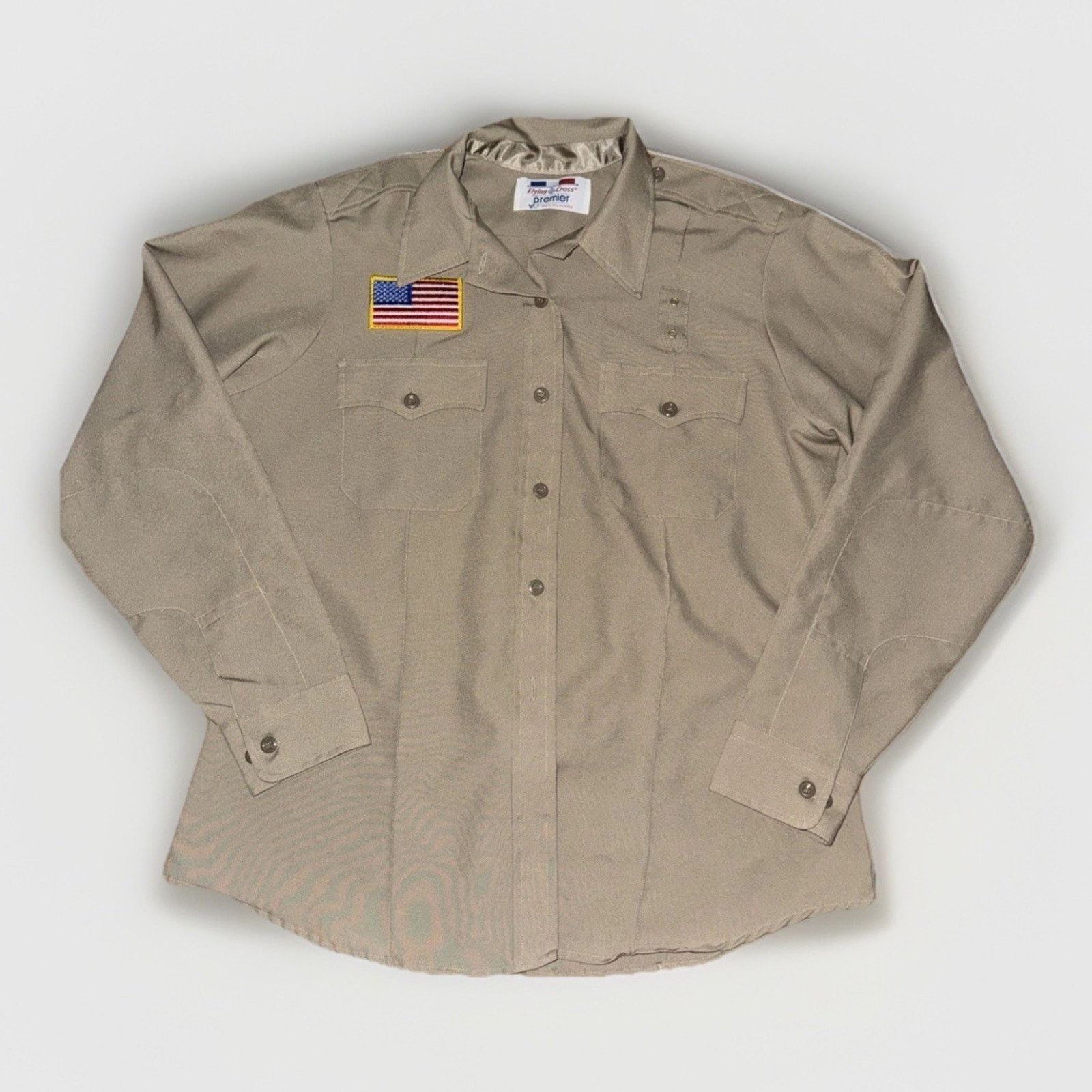 Flying Cross × Vintage Vintage Flying Cross Tan Shirt 23x27 Polyester USA Military Size US L / EU 52-54 / 3 - 1 Thumbnail