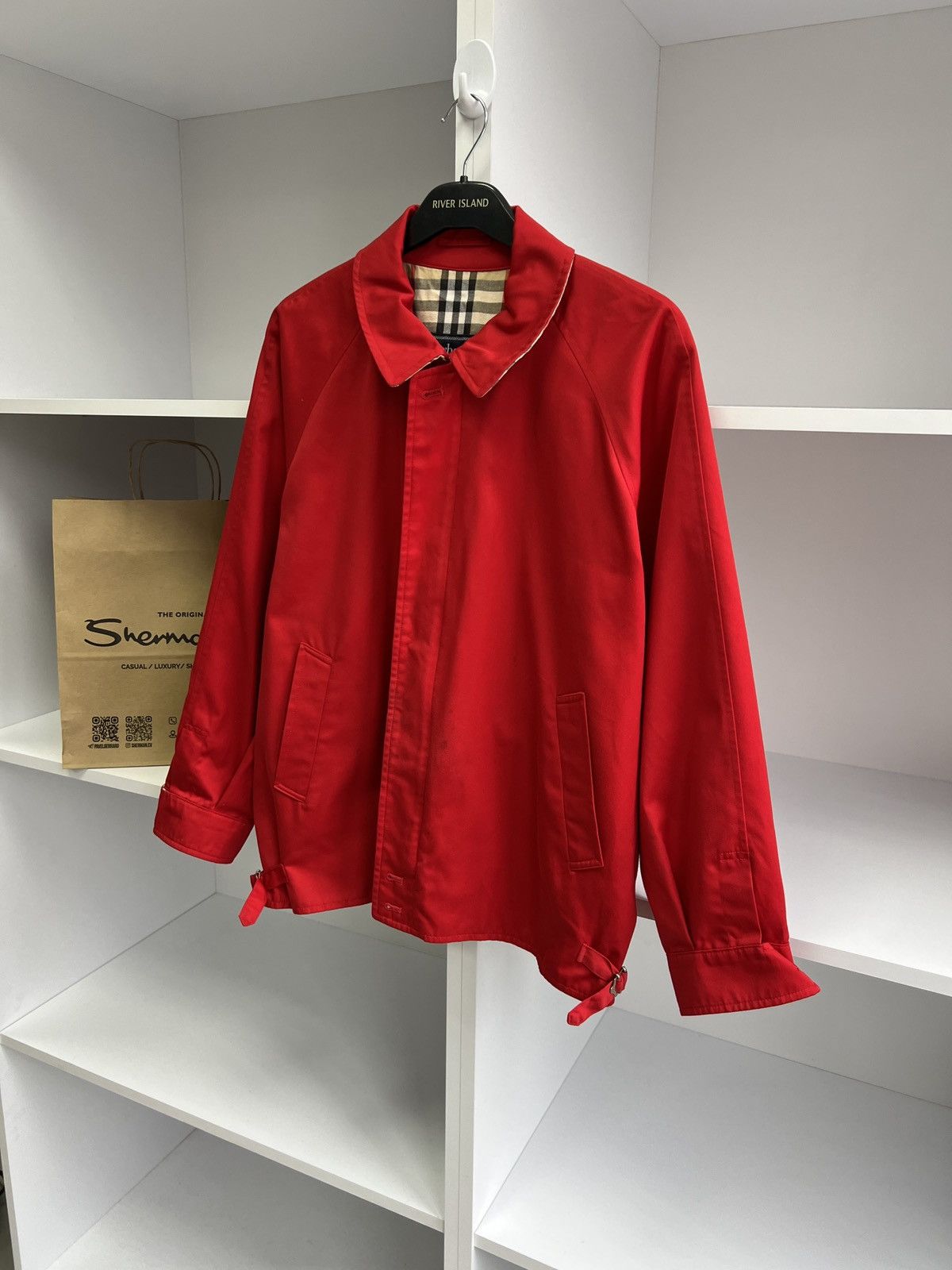 Burberry × Vintage Vintage 90's Burberry Check Bomber Ted Jacket Size US M / EU 48-50 / 2 - 4 Thumbnail
