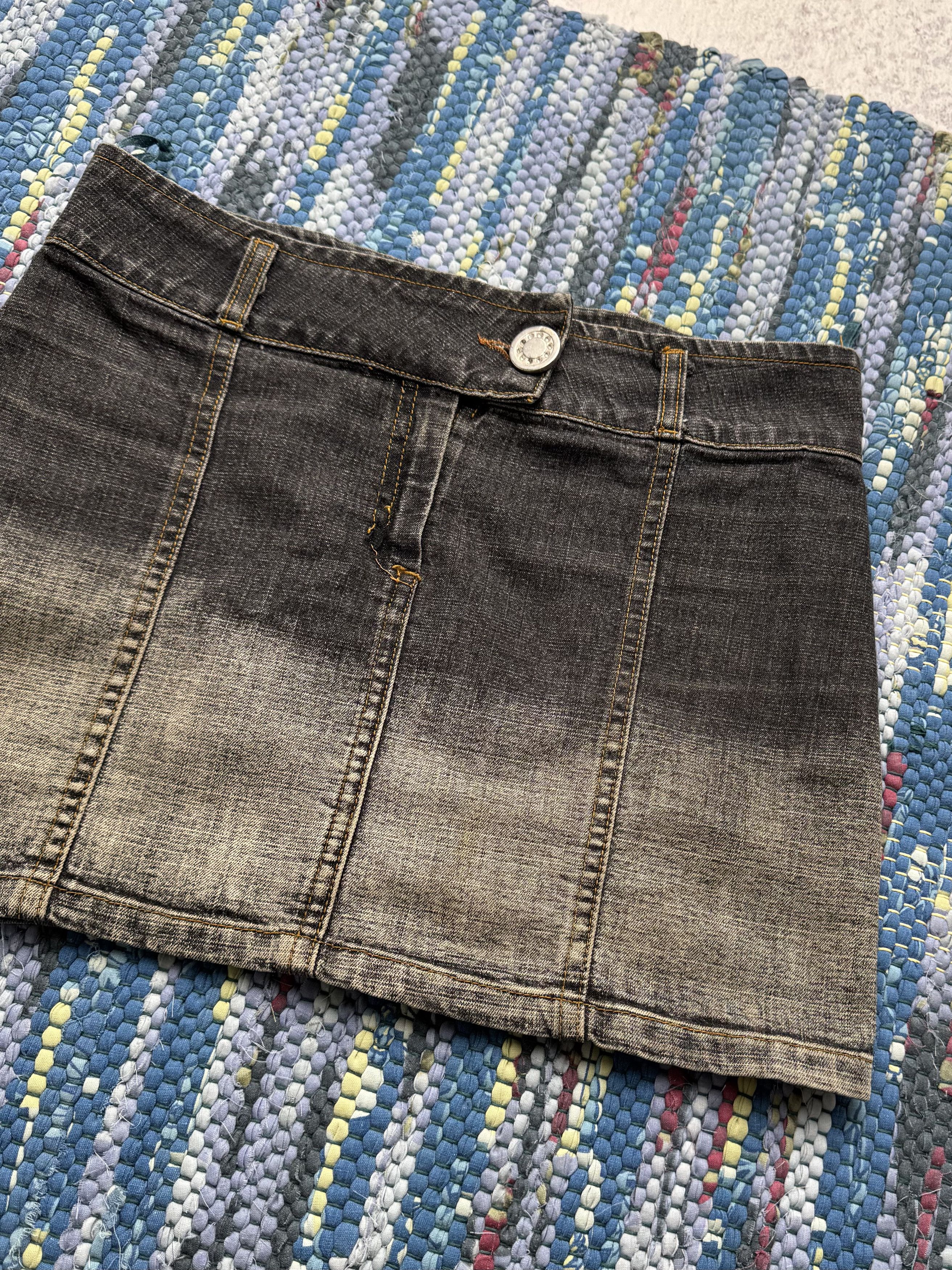 Vintage Vintage Gradient Denim Mini Skirt A8D15(V8) Size 27" / US 4 / IT 40 - 3 Thumbnail