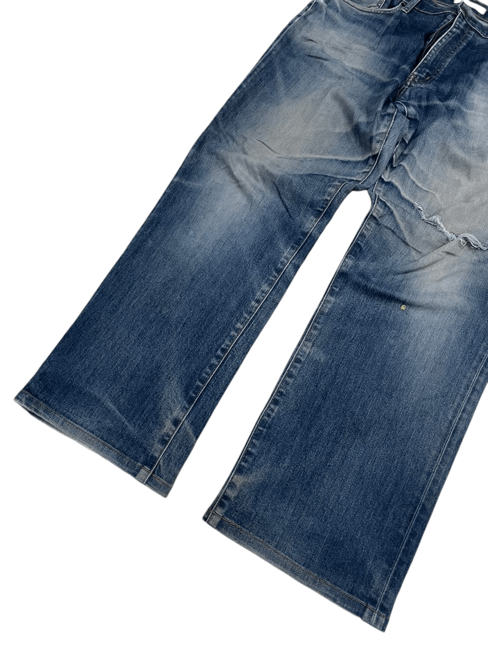 Japanese Brand × Uniqlo 💥Flared Uniqlo White Label Distressed Denim 💥 Size US 35 - 4 Thumbnail
