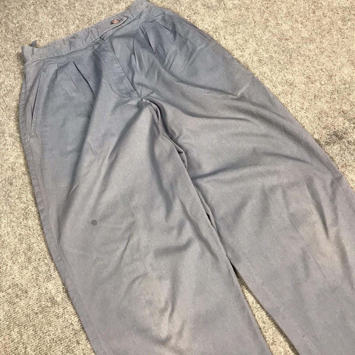 Issey Miyake × Vintage 90s Issey Miyake faded blue gray colour woman pants Size 24" / US 00 / IT 34 - 6 Thumbnail