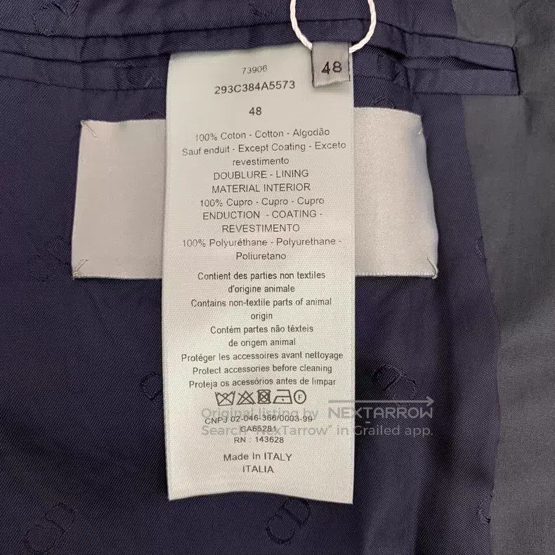 Dior Dior Cement gray cotton lapel long-sleeved windbreaker coa Size US M / EU 48-50 / 2 - 8 Thumbnail
