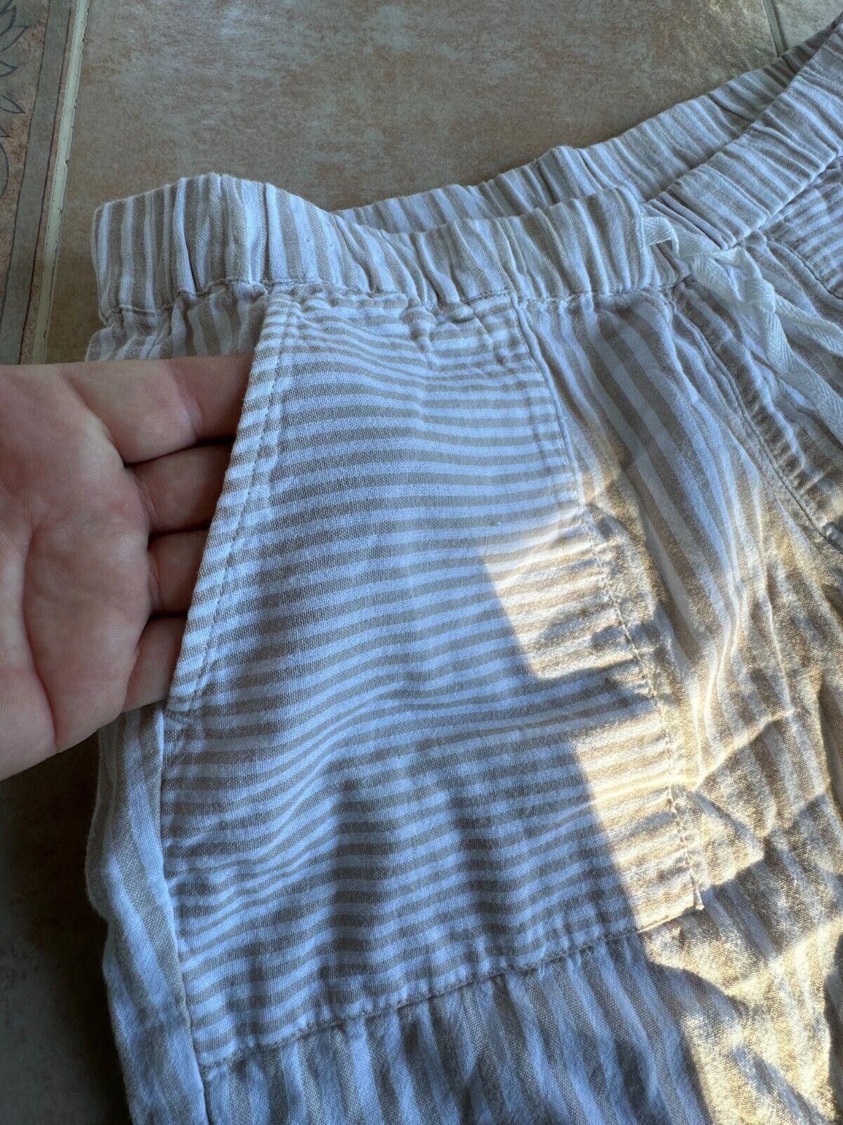 Designer J. Jill Tan Beige Pull-On Cuffed Cotton Shorts Relaxed S Size 28" / US 6 / IT 42 - 3 Thumbnail