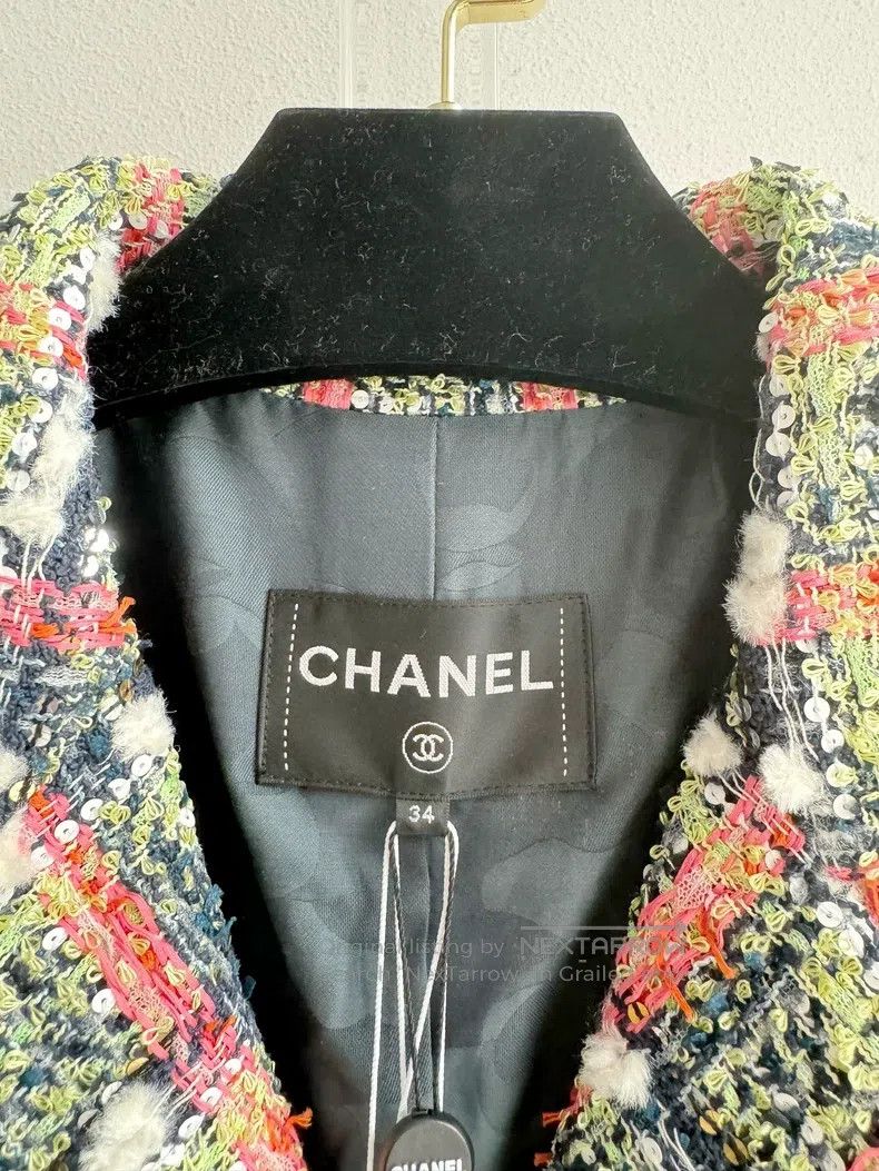Chanel Chanel 20C Station Series Orange Green Suit Jacket Size XXS / US 00 / IT 34 - 5 Thumbnail