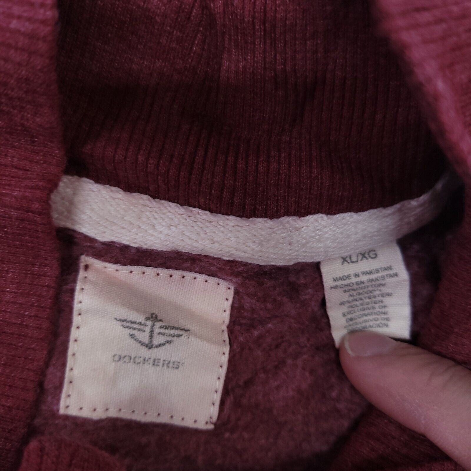 Dockers Dockers Long Sleeve Sweatshirt Mens Size Extra Large Maroon Size US XL / EU 56 / 4 - 3 Thumbnail