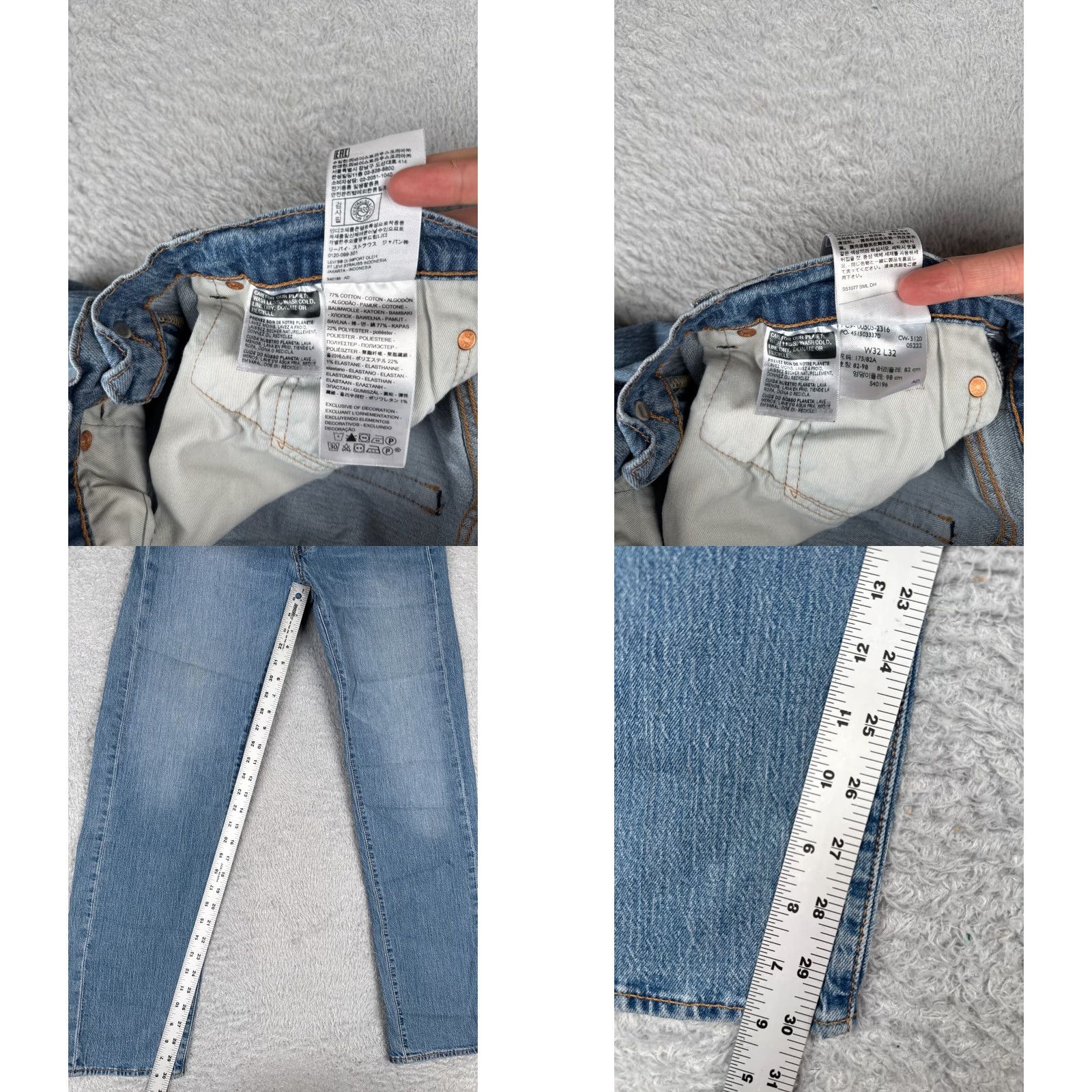 Levi's Levi's 505 Jeans Blue Denim Straight Jeans Women's Regular 32 30 Waist 31 Inseam Cotton Medium Wash Cotton Blend Costume? Size 24" / US 00 / IT 34 - 8 Thumbnail