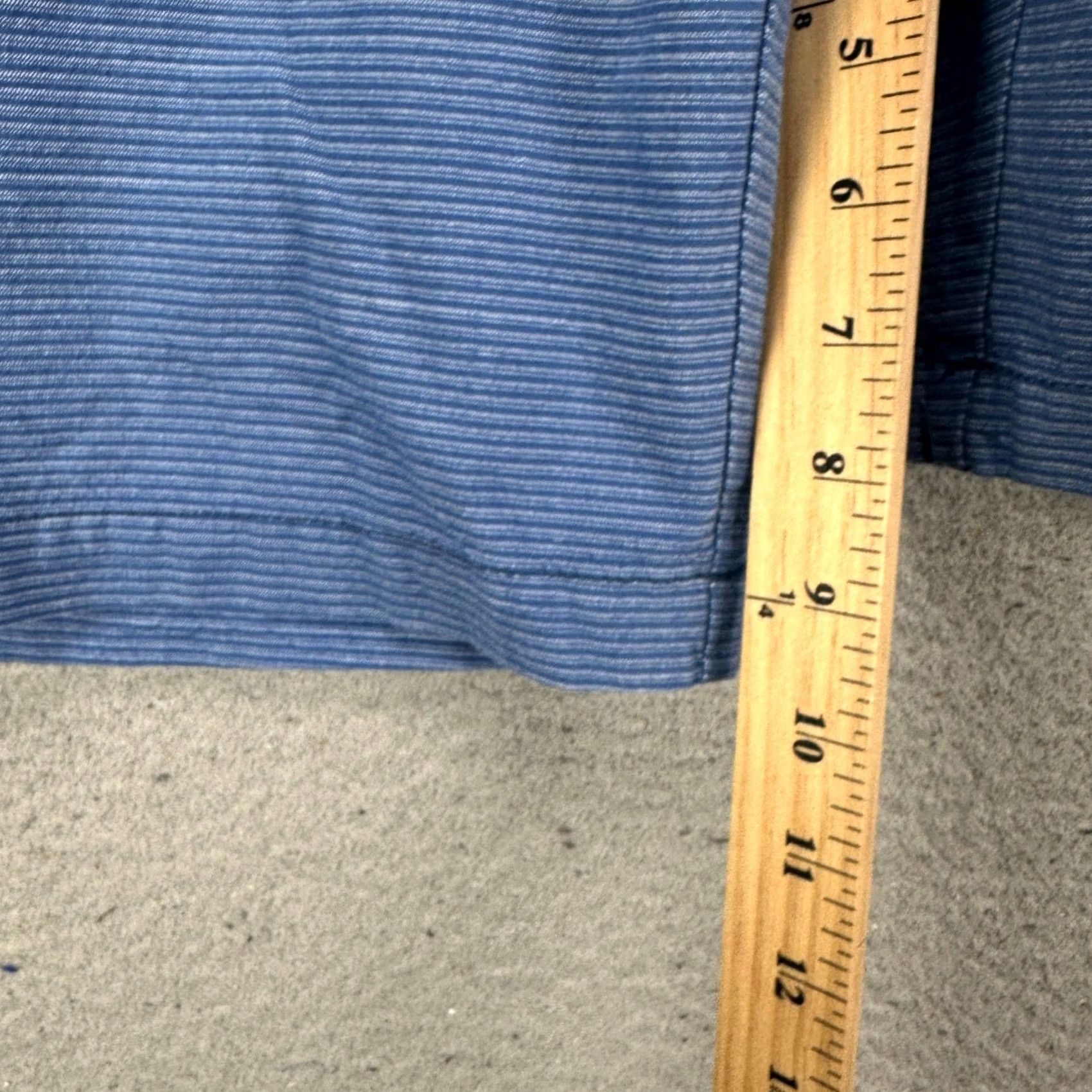 Izod IZOD Saltwater Shorts Khaki 32X9.5 Blue Stripes Chino Pocket Relaxed Classic NEW Size US 32 / EU 48 - 7 Thumbnail